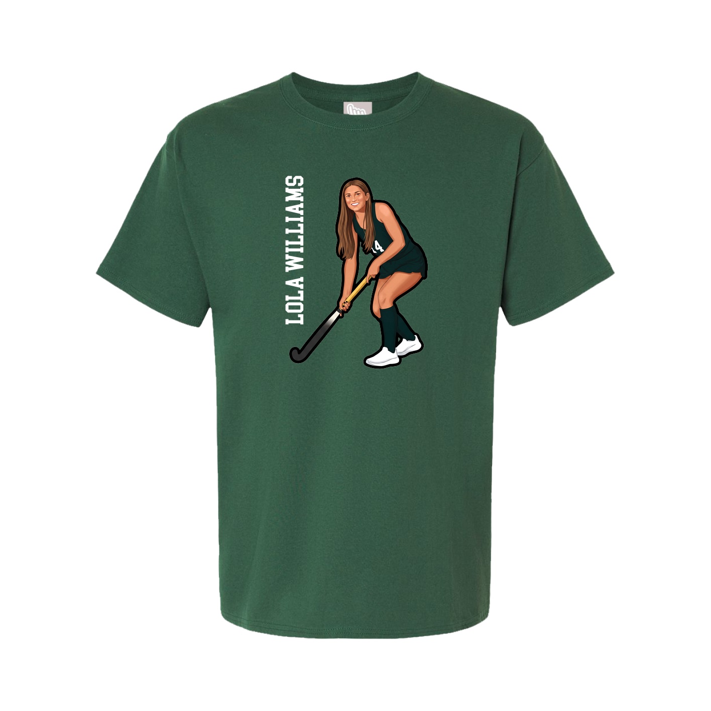 Tee — Name Vertical in Green