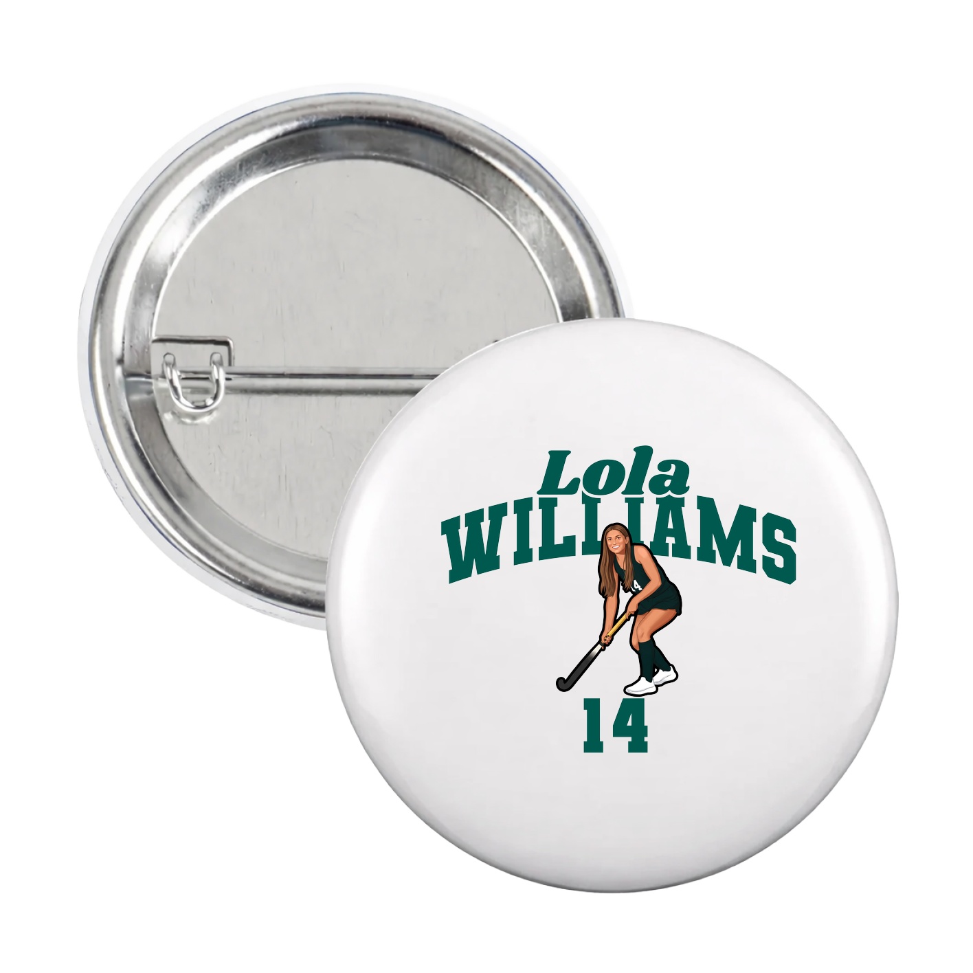 Game Day Button — Signature Arch in White