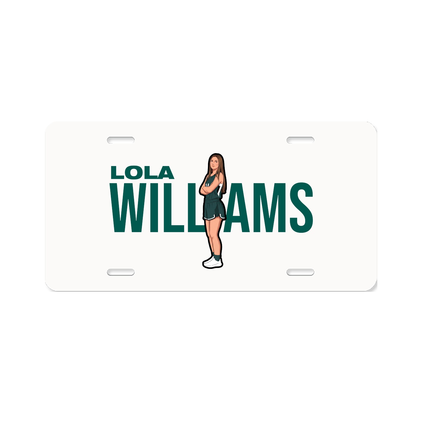 License Plate — Player Name in Classic