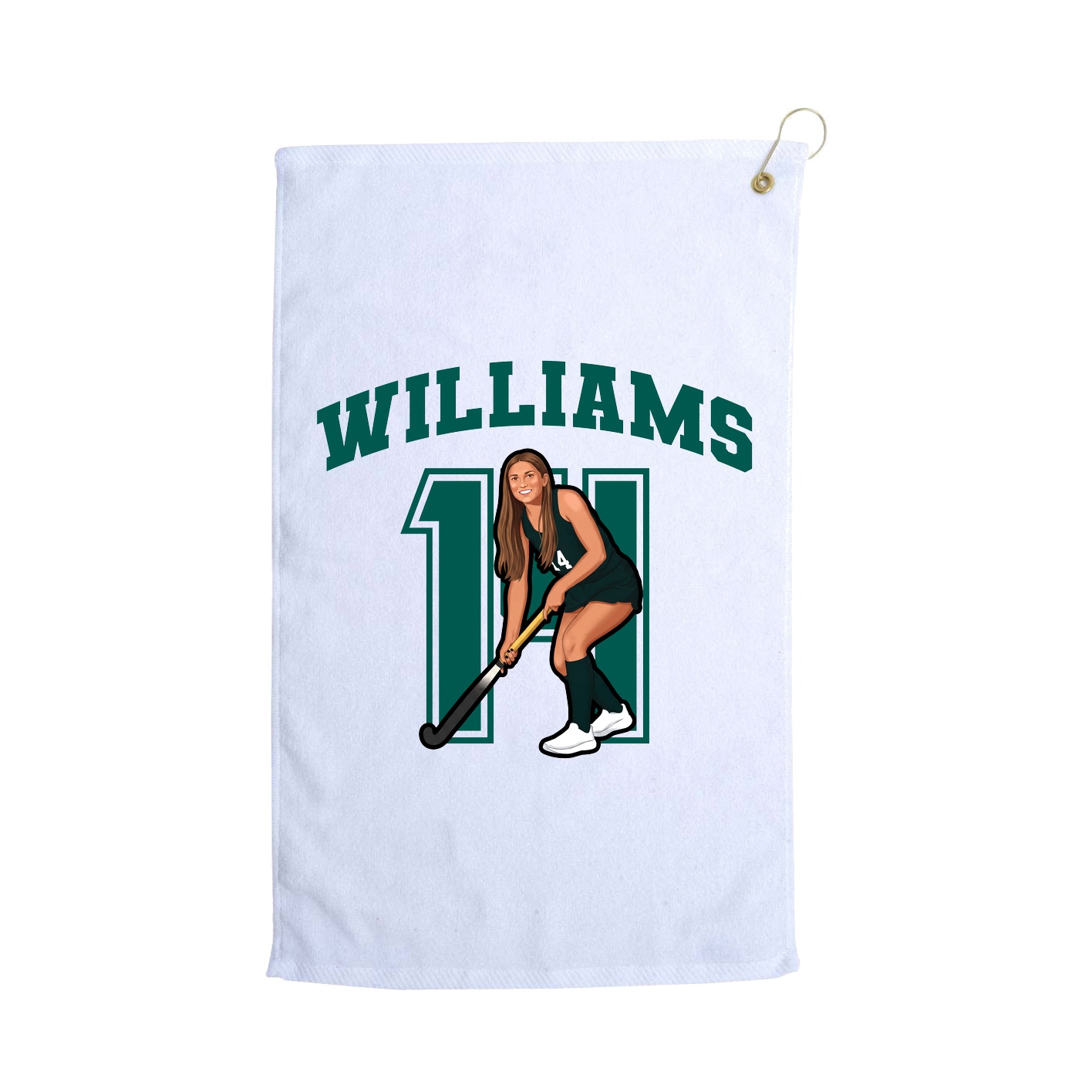 Golf Towel — Number in White