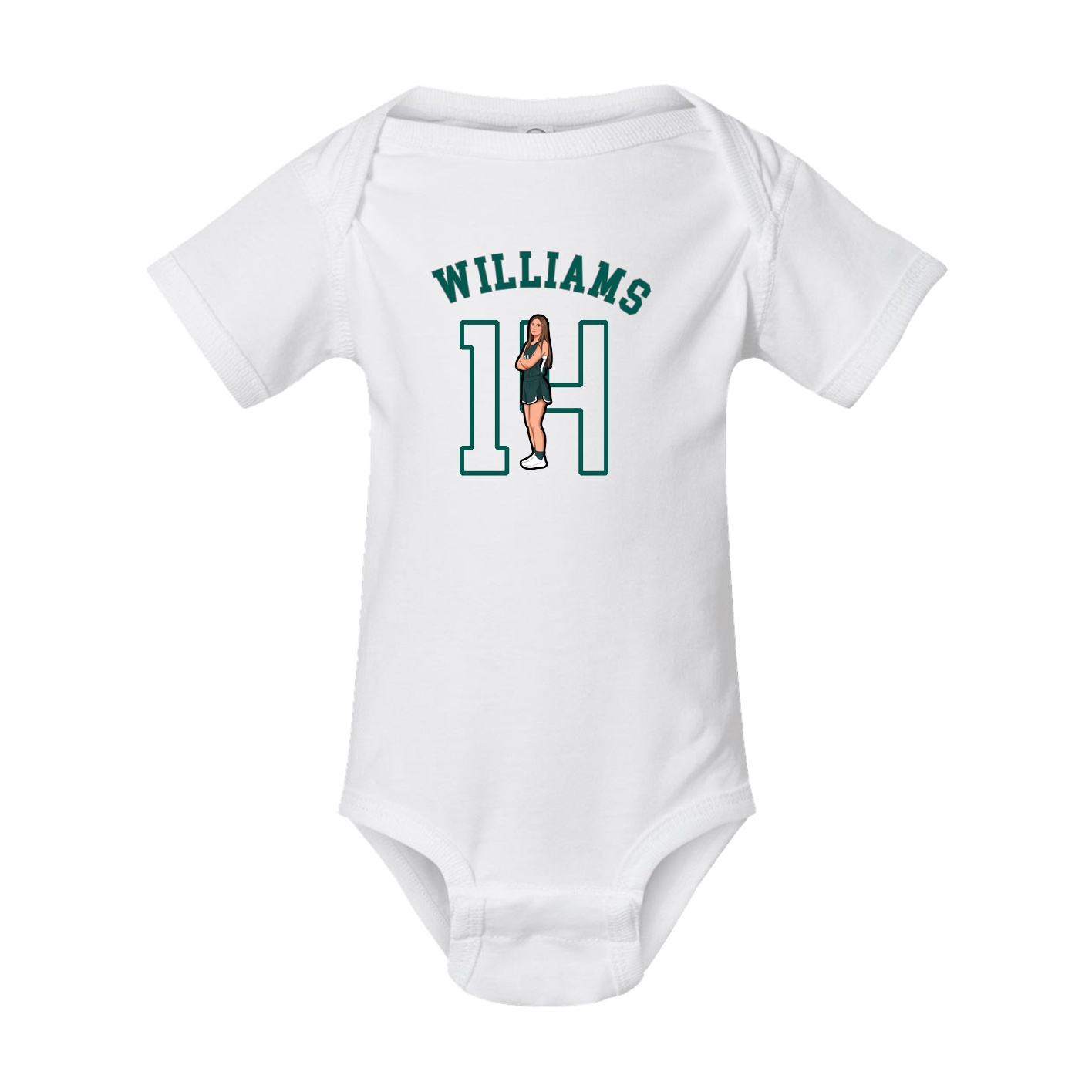 Baby Onesie — Shirsey Arch in White