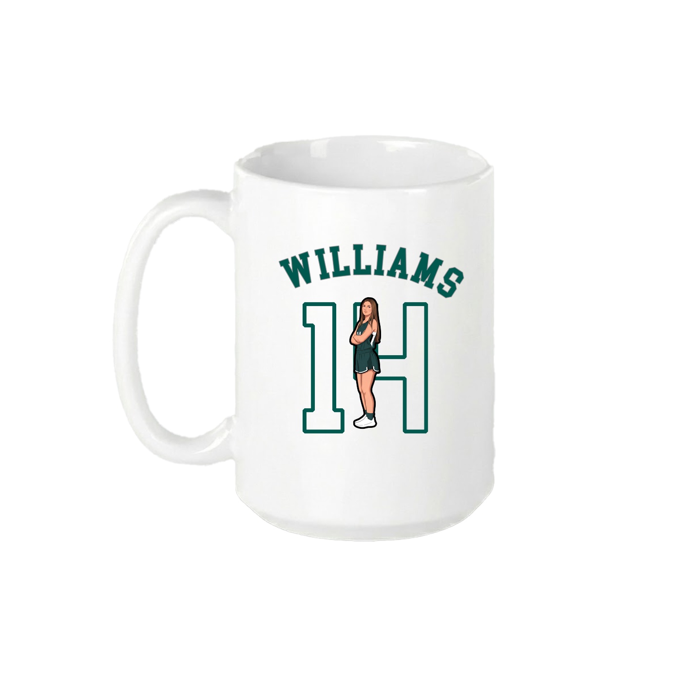15oz Coffee Mug — Shirsey Arch in White