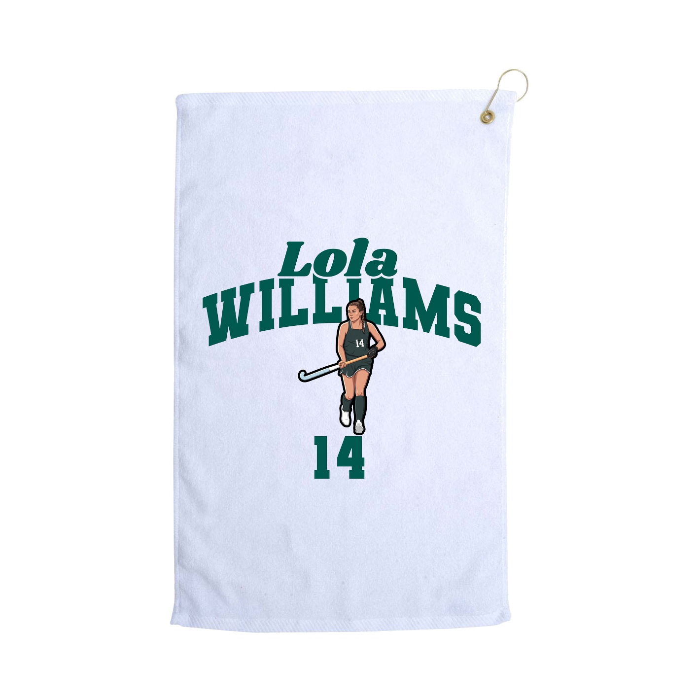 Golf Towel — Signature Arch in White