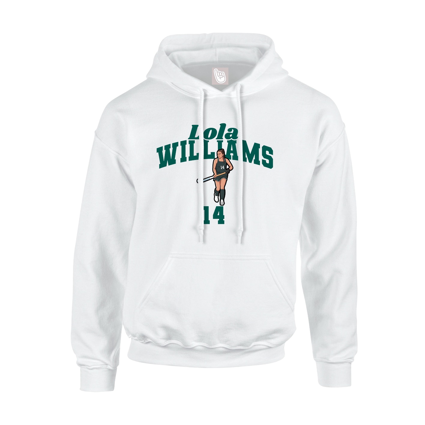 Youth Hoodie — Signature Arch in White