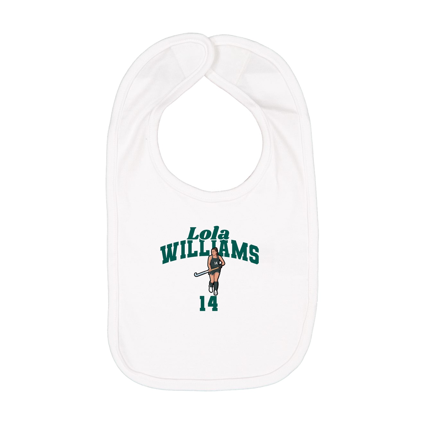 Infant Bib — Signature Arch in White