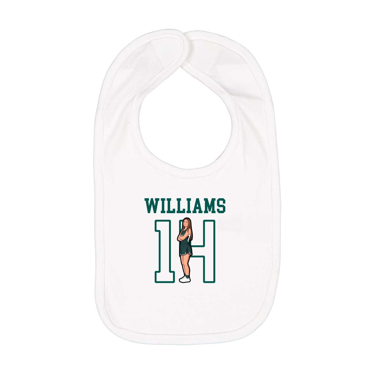 Infant Bib — Shirsey in White