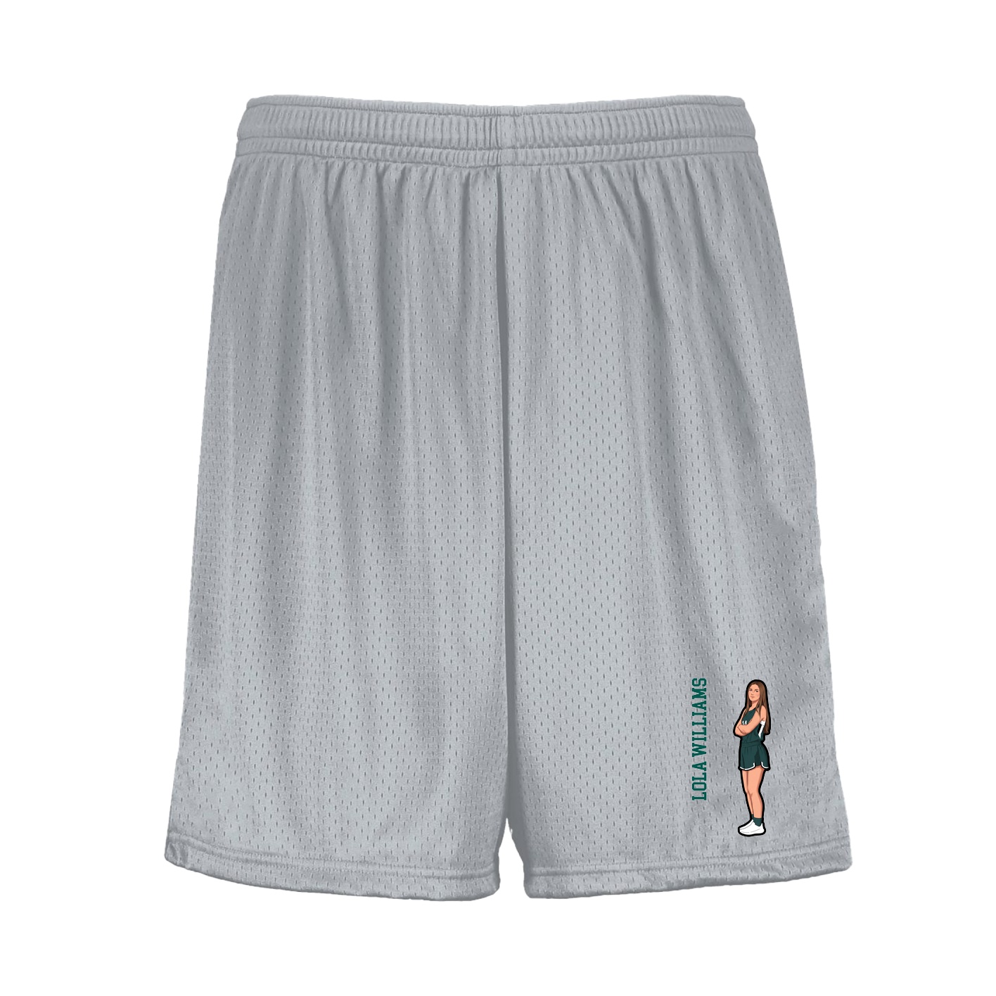 Shorts — Name Vertical in Silver