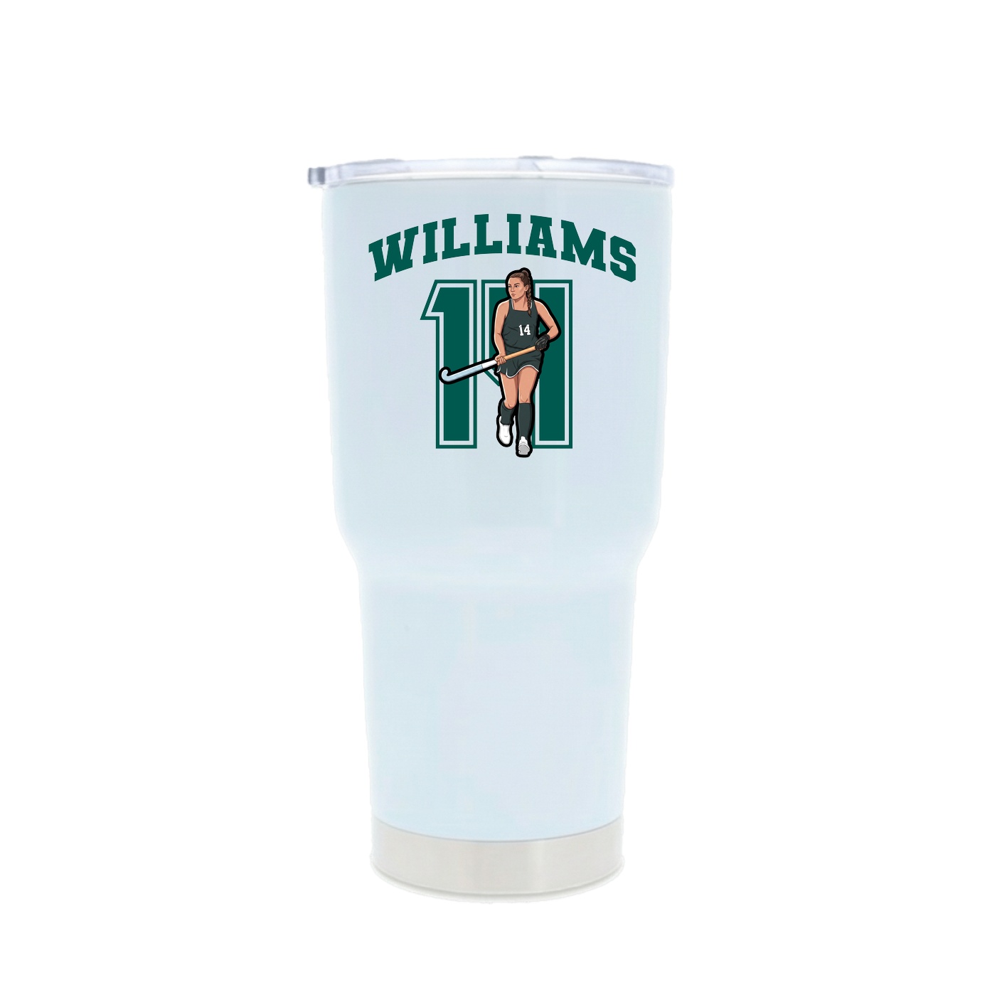 30oz Stainless Steel Tumbler — Number in White