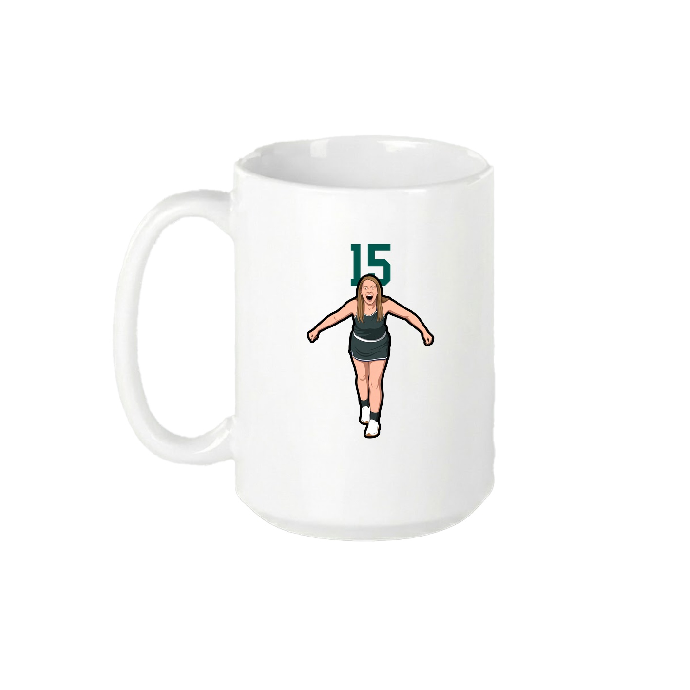 15oz Coffee Mug — Number Top in White