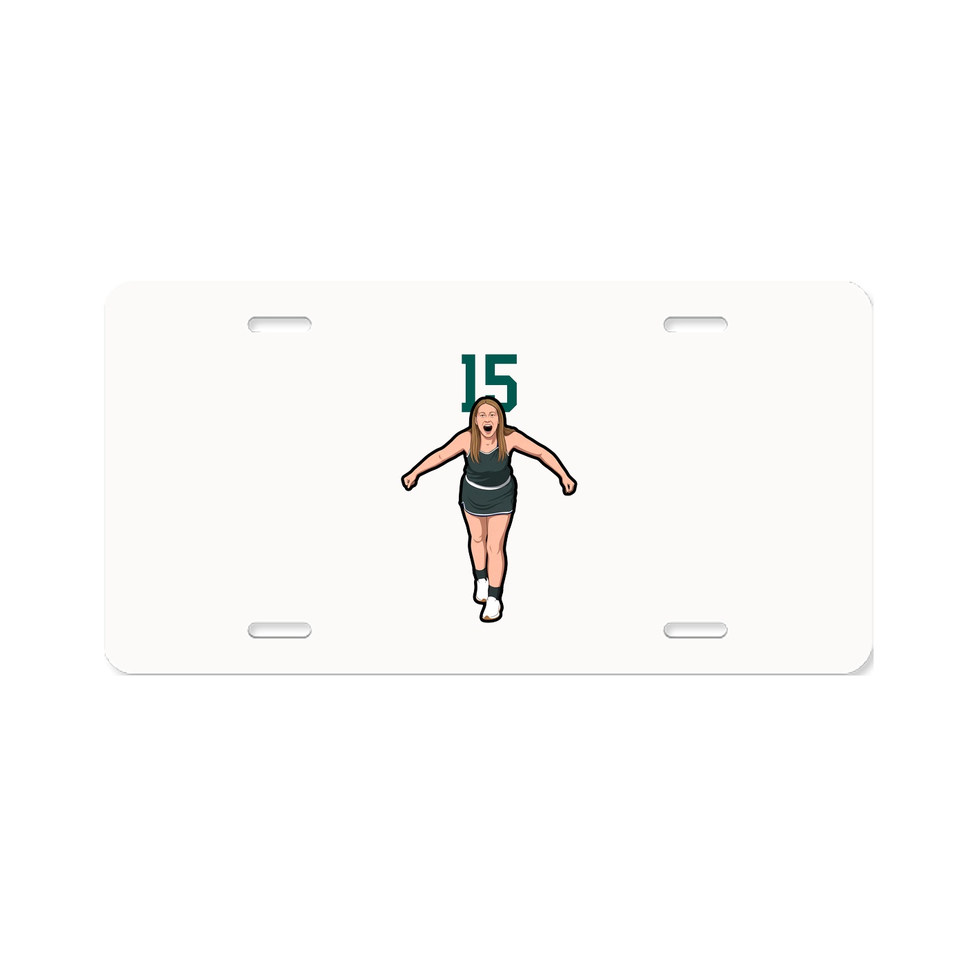 License Plate — Number Top in Classic