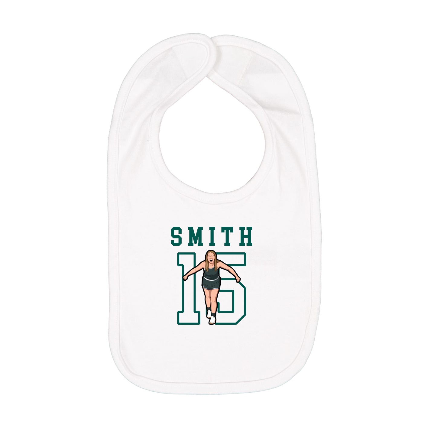 Infant Bib — Shirsey in White