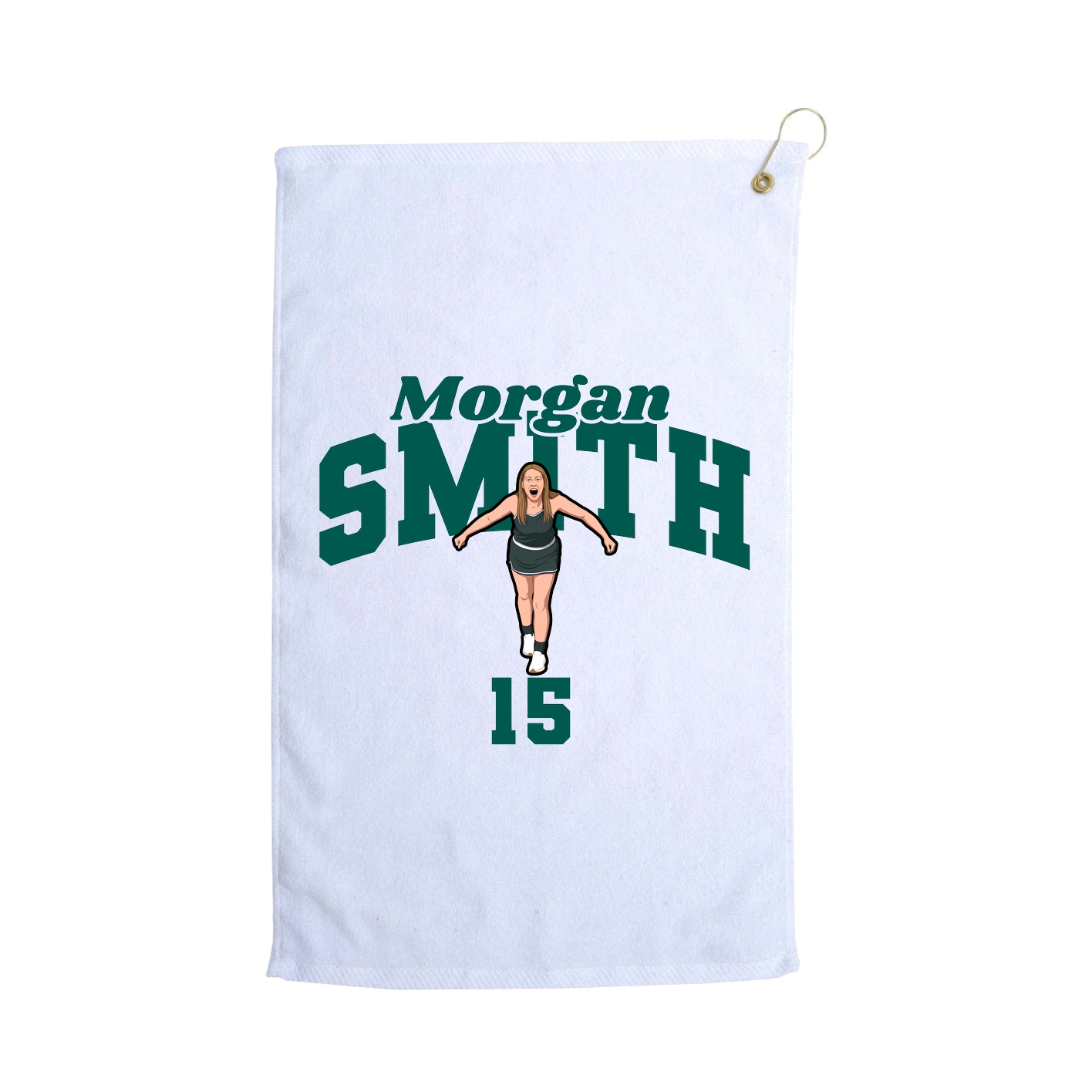 Golf Towel — Signature Arch in White