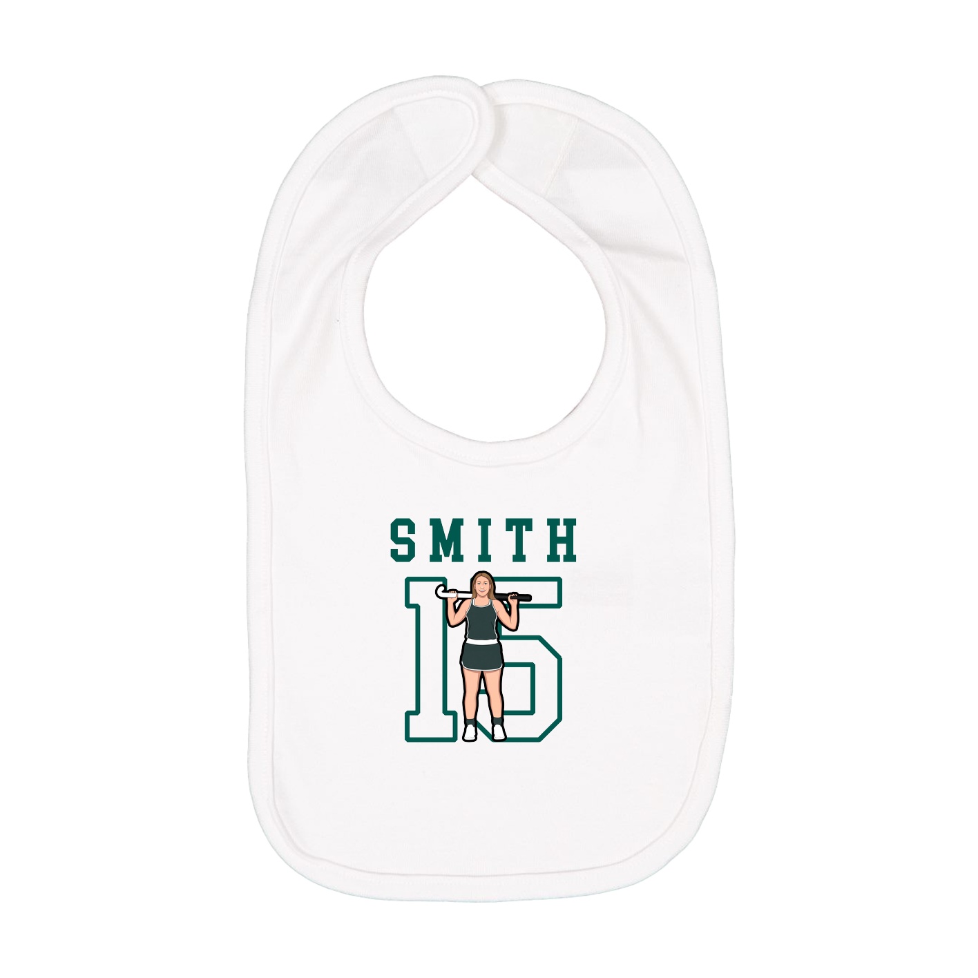 Infant Bib — Shirsey in White
