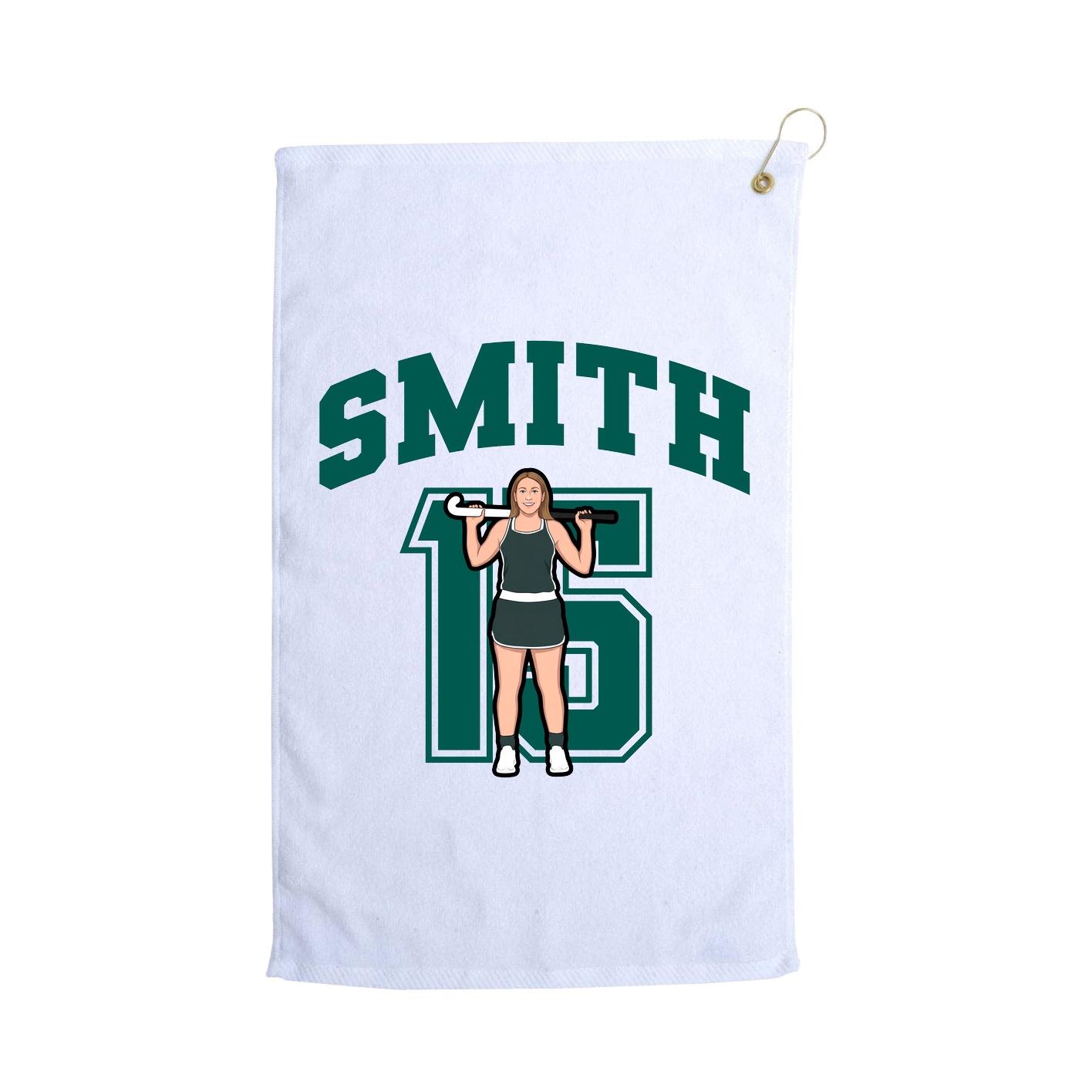 Golf Towel — Number in White