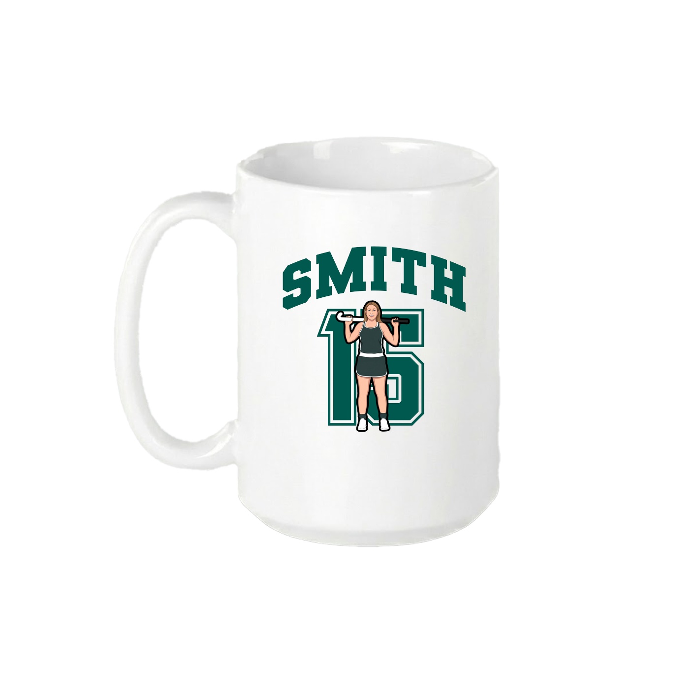 15oz Coffee Mug — Number in White