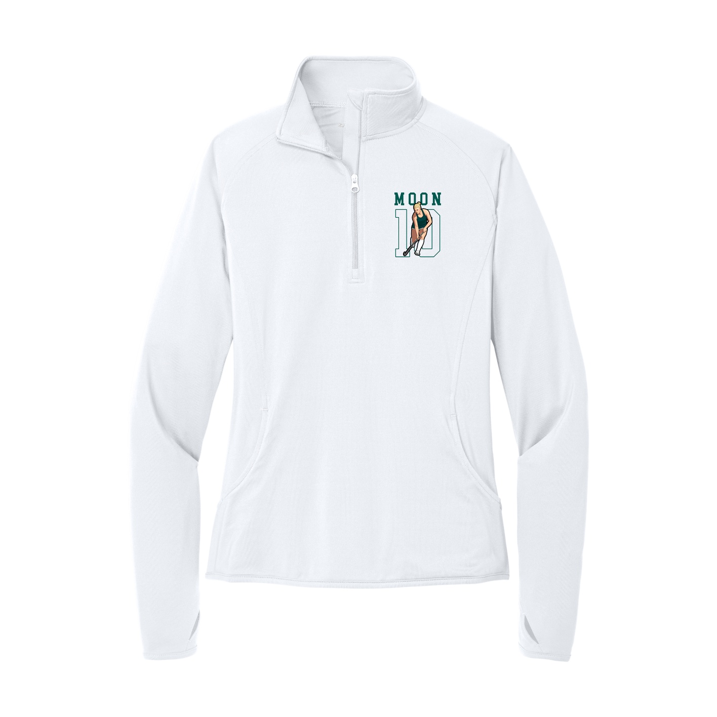 Women's Q-Zip Pullover — Shirsey in White