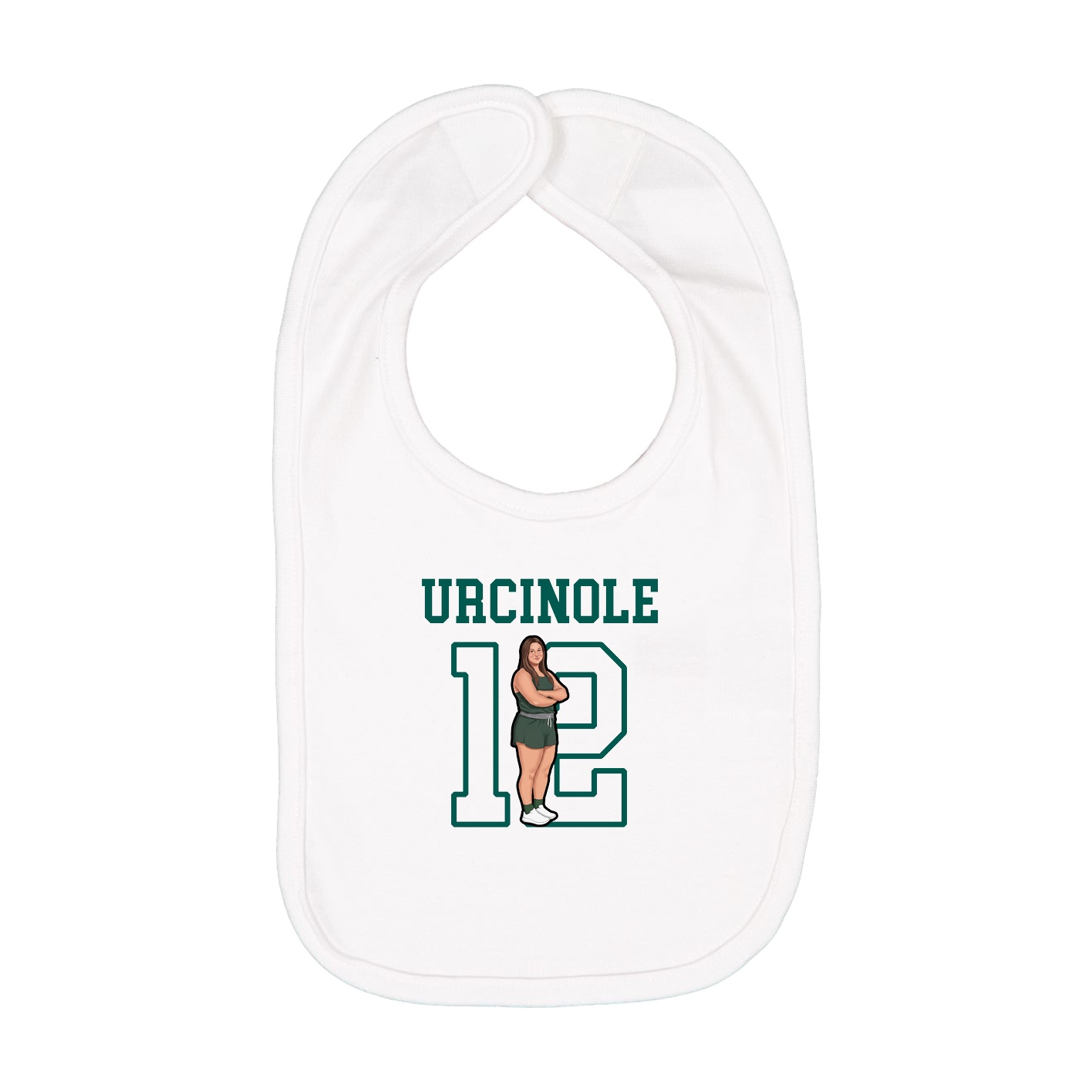 Infant Bib — Shirsey in White