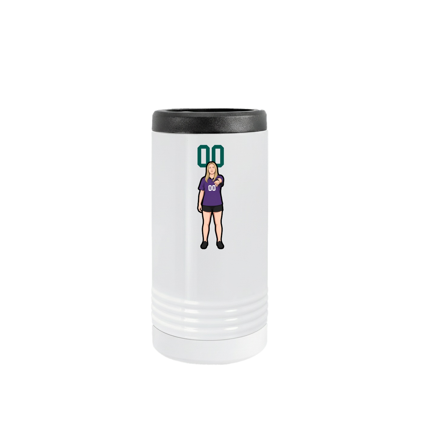Slim Beverage Holder — Number Top in White