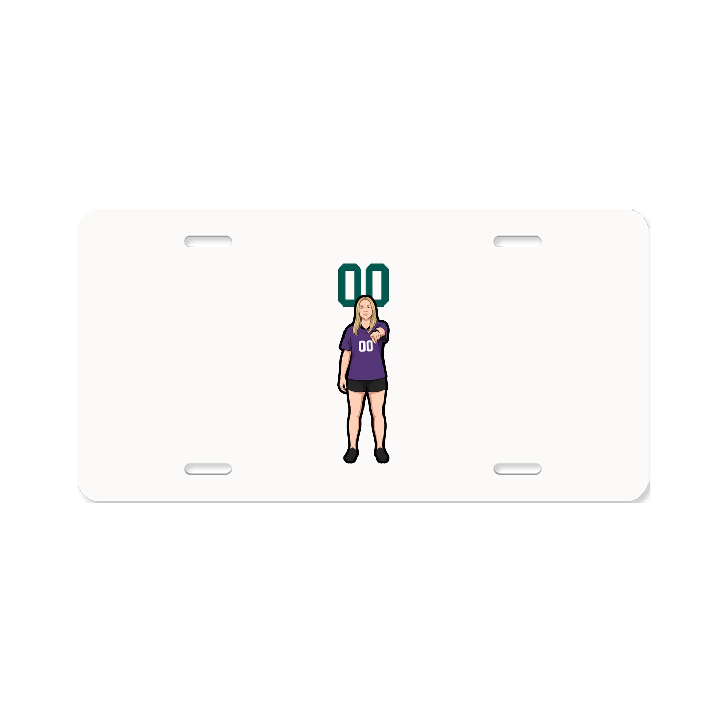 License Plate — Number Top in Classic