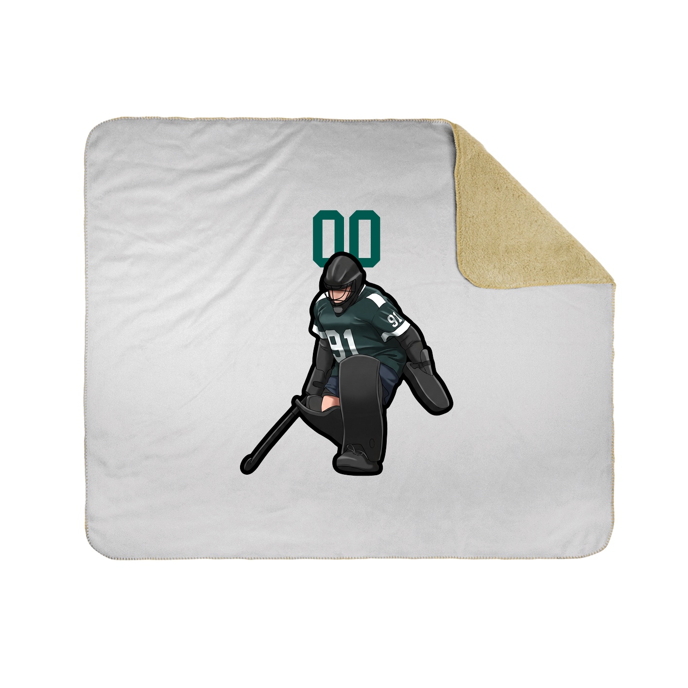 Throw Blanket — Number Top in White