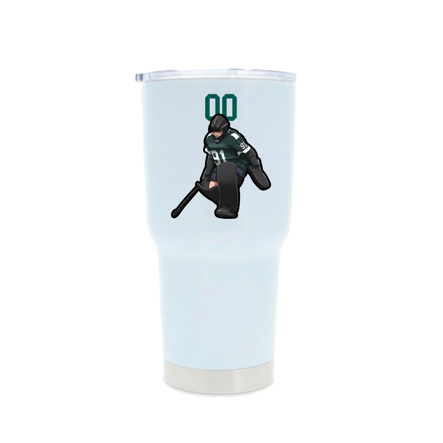 30oz Stainless Steel Tumbler — Number Top in White