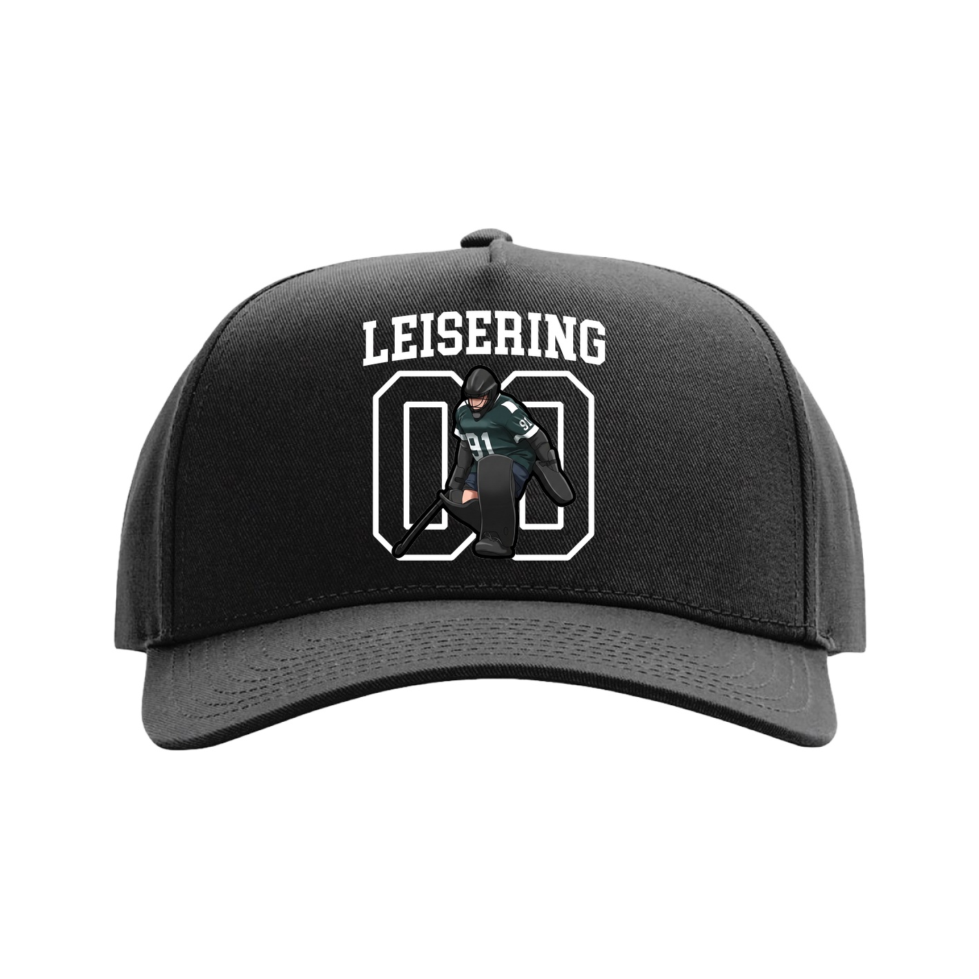 Full Fabric Five-Panel Champ Cap — Shirsey in Black