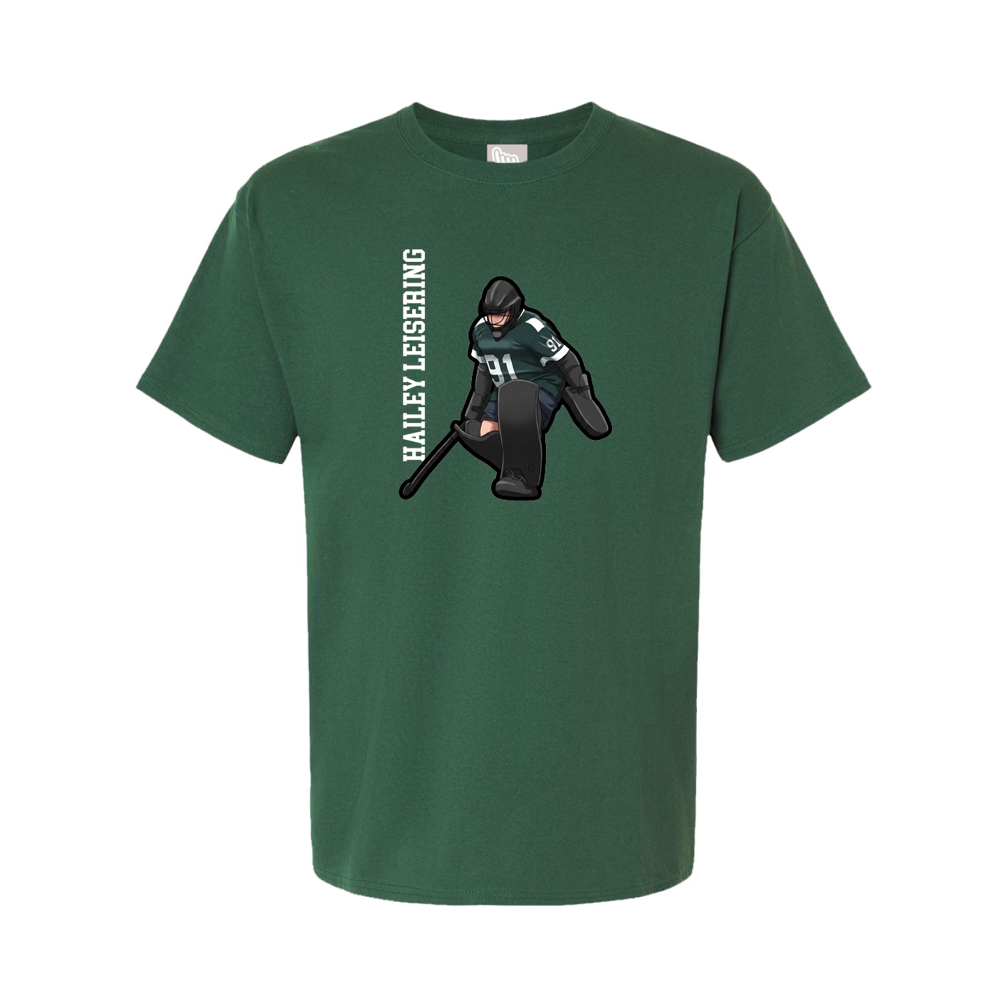 Tee — Name Vertical in Green