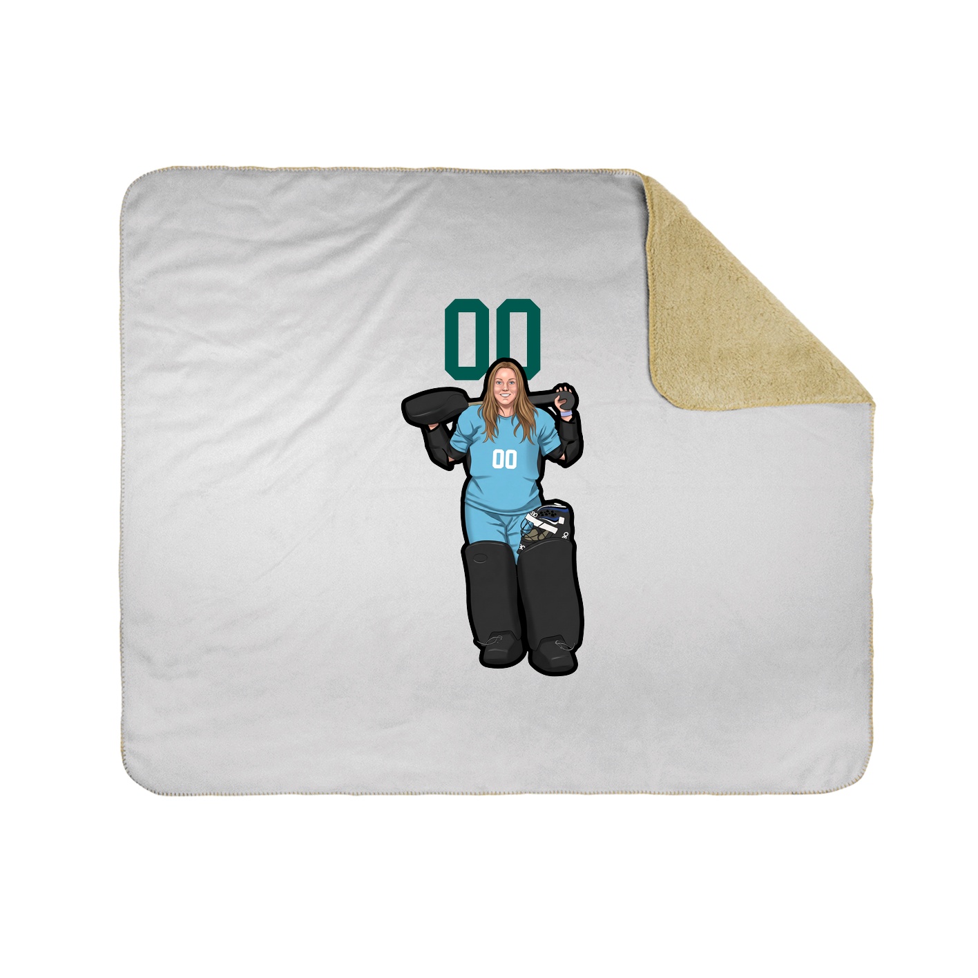Throw Blanket — Number Top in White