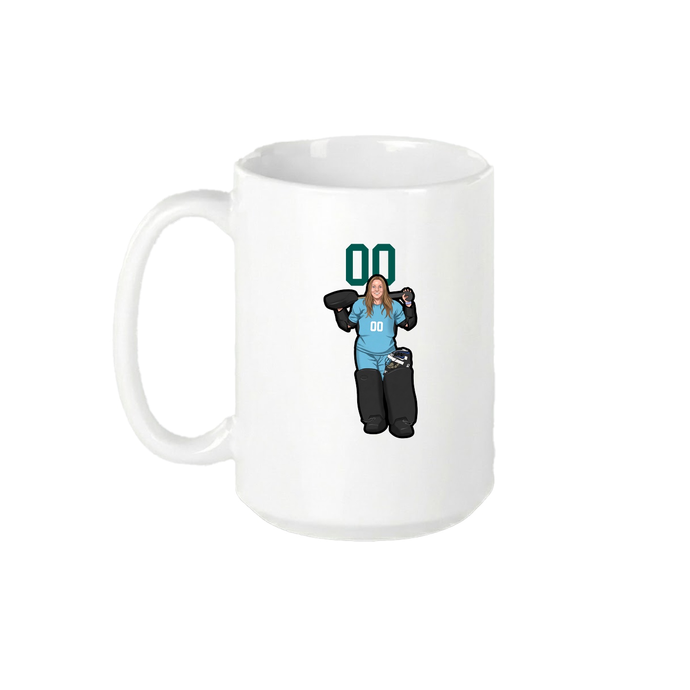 15oz Coffee Mug — Number Top in White
