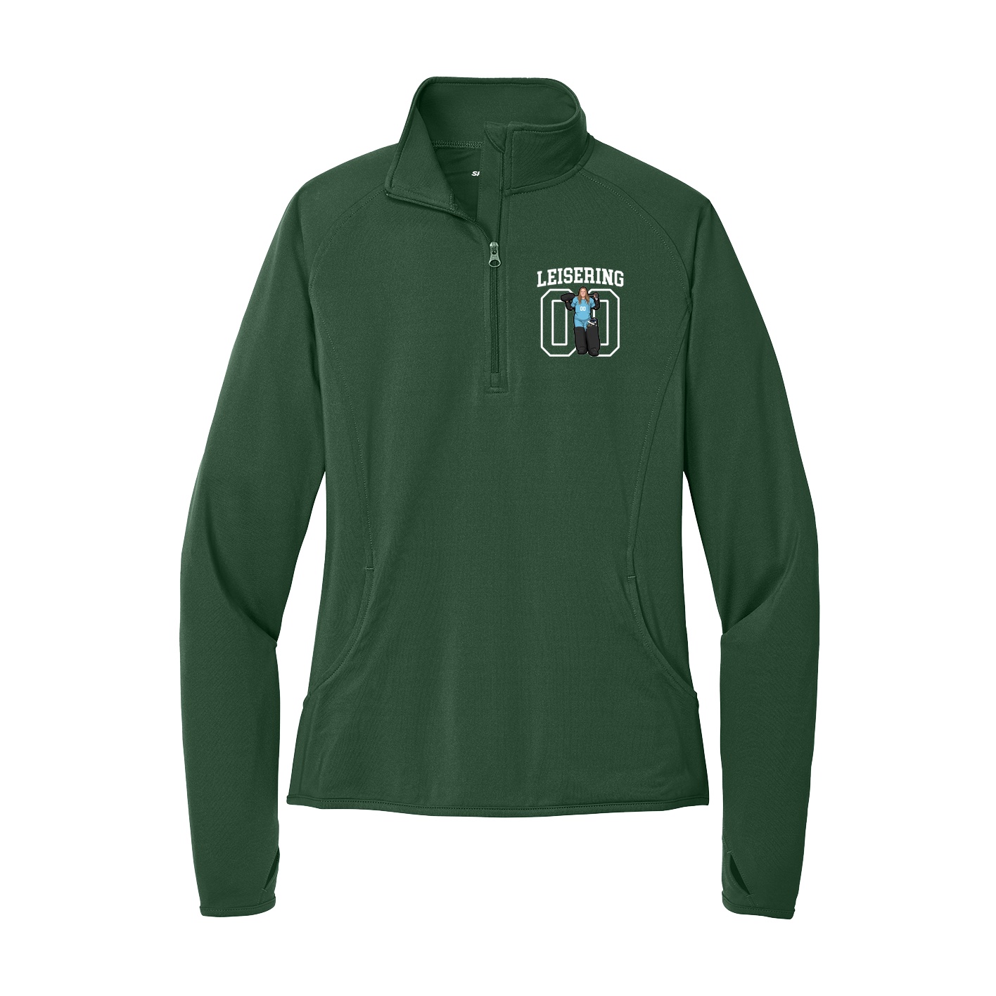 Women's Q-Zip Pullover — Shirsey in Green