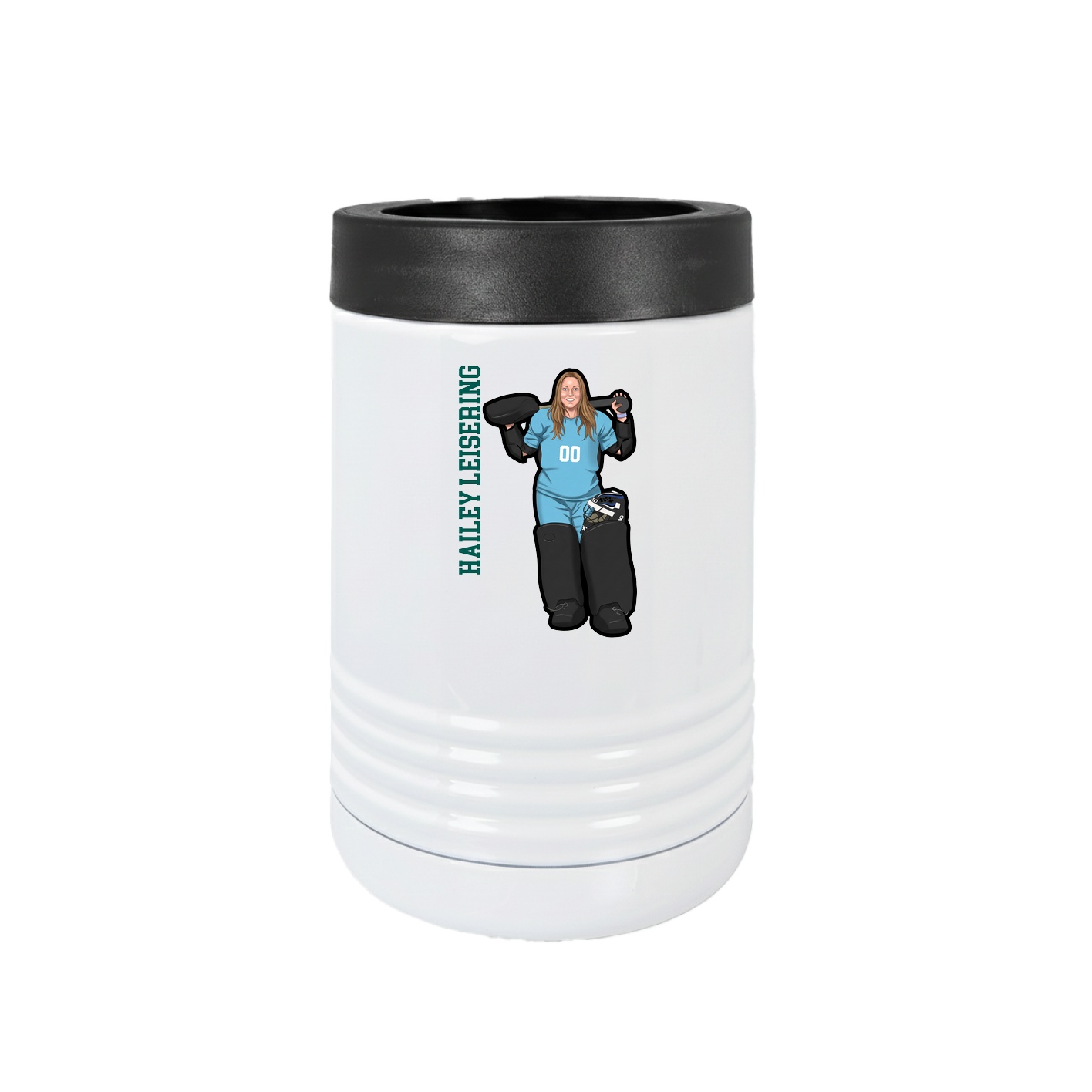 Beverage Holder — Name Vertical in White