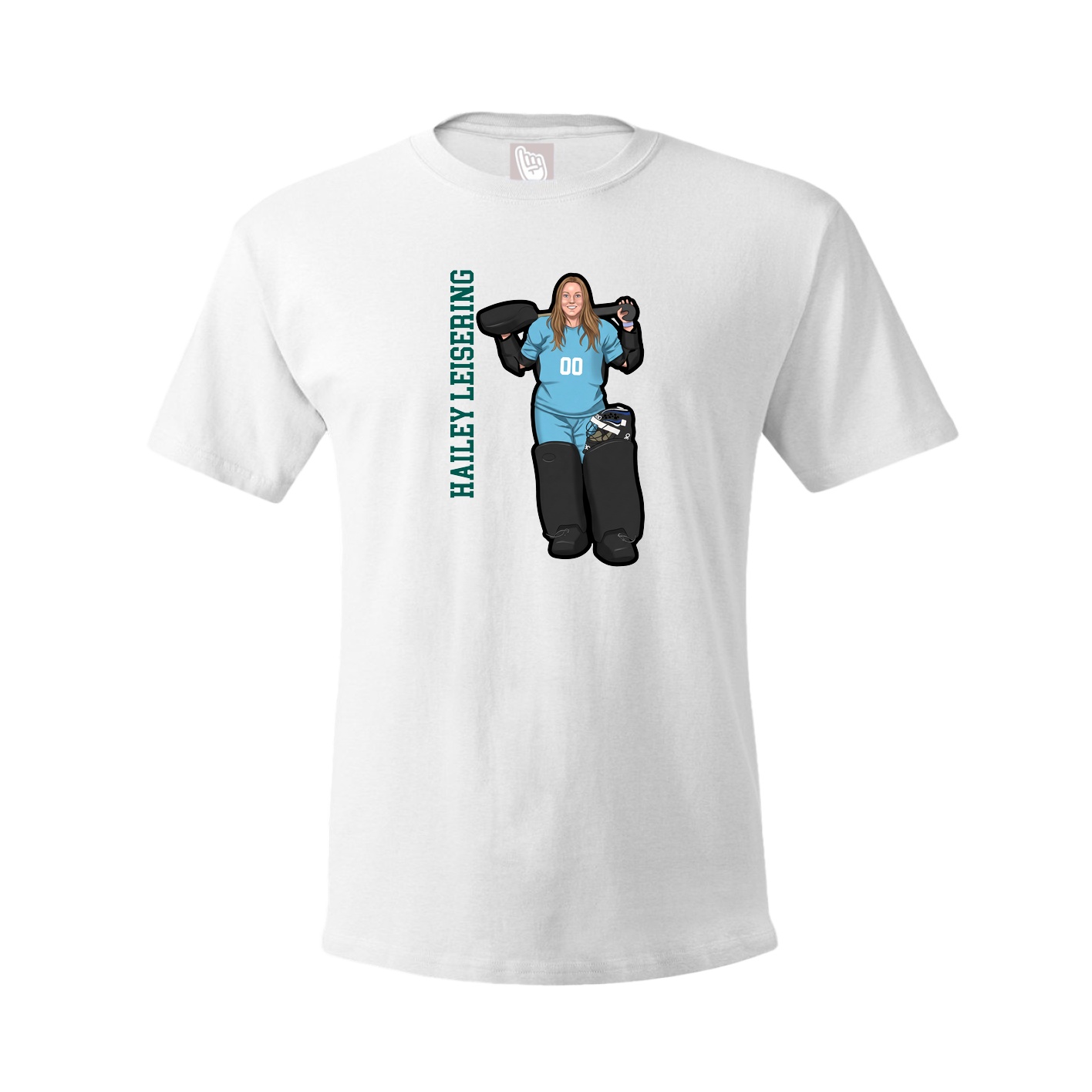 Youth Tee — Name Vertical in White