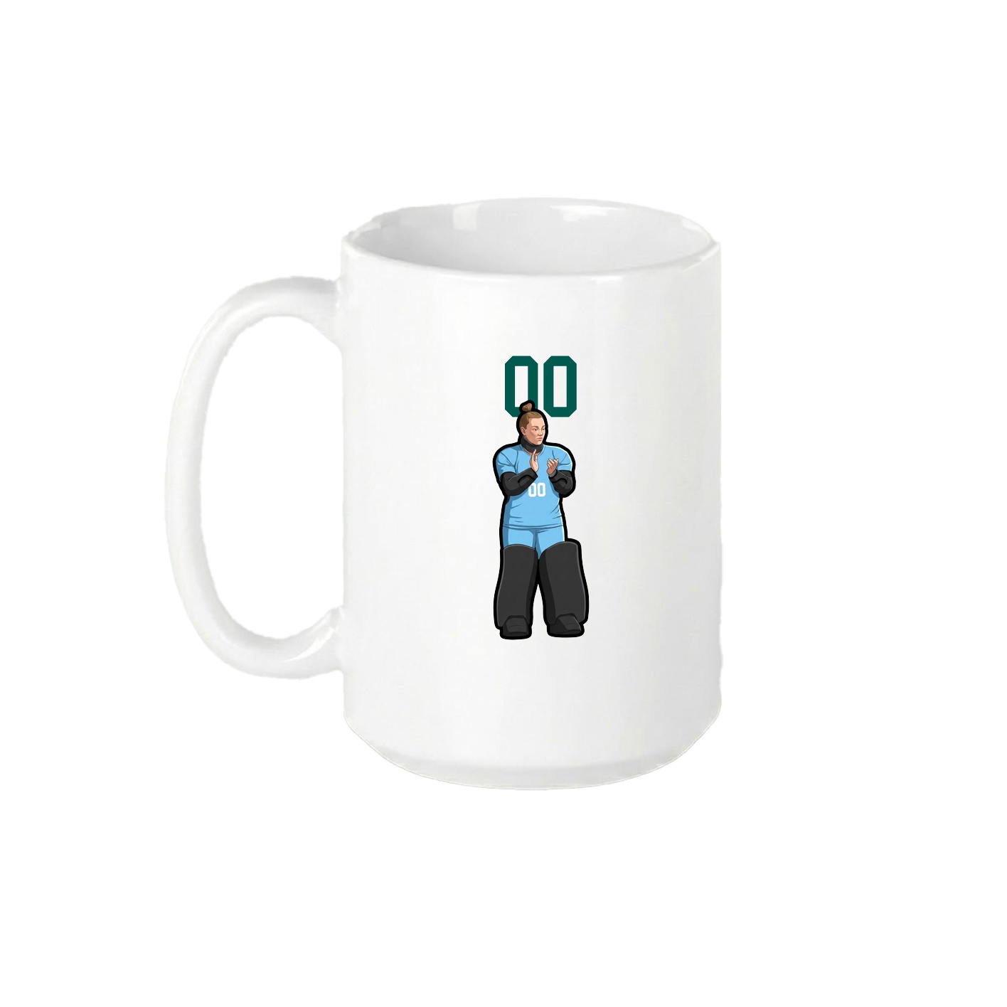 15oz Coffee Mug — Number Top in White