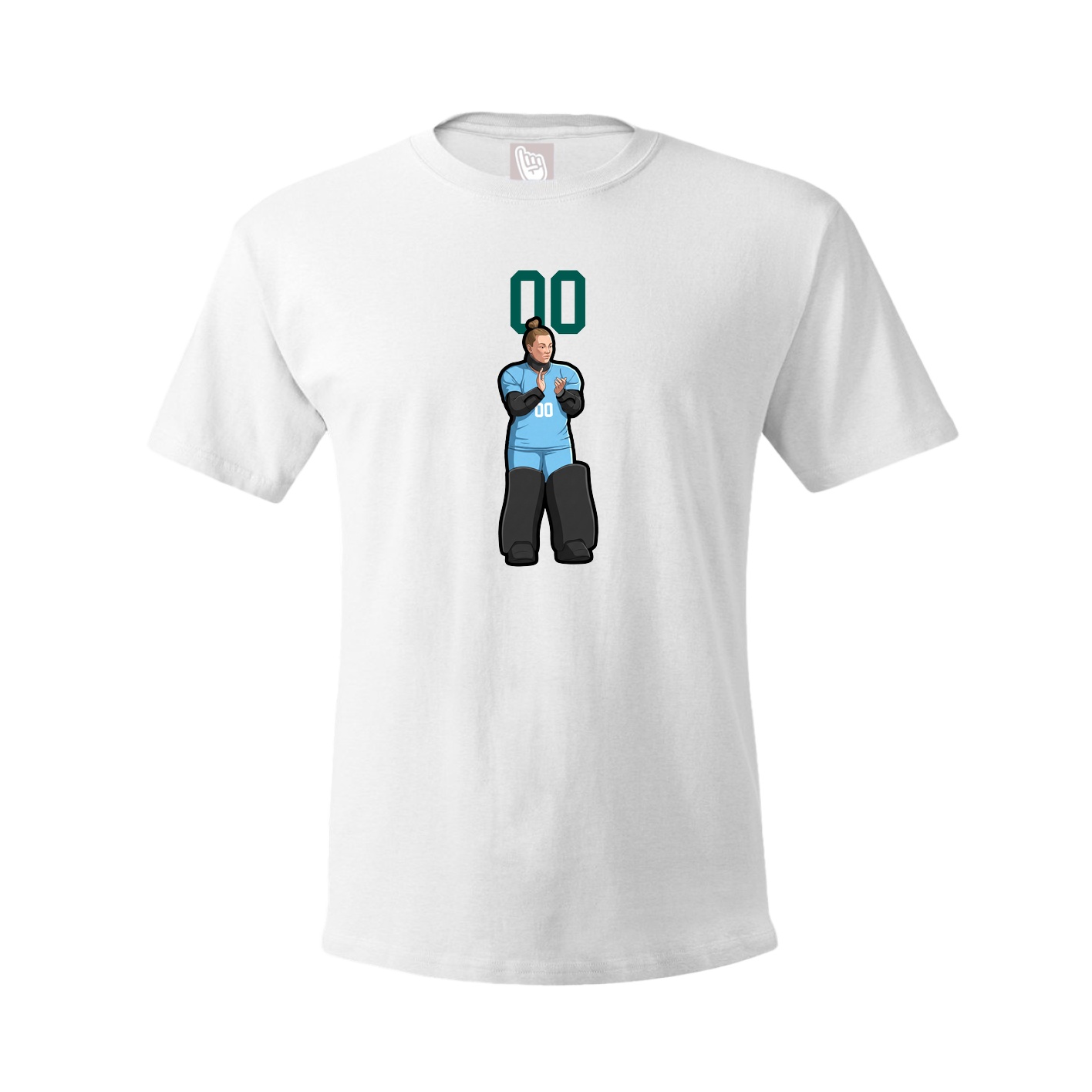 Youth Tee — Number Top in White