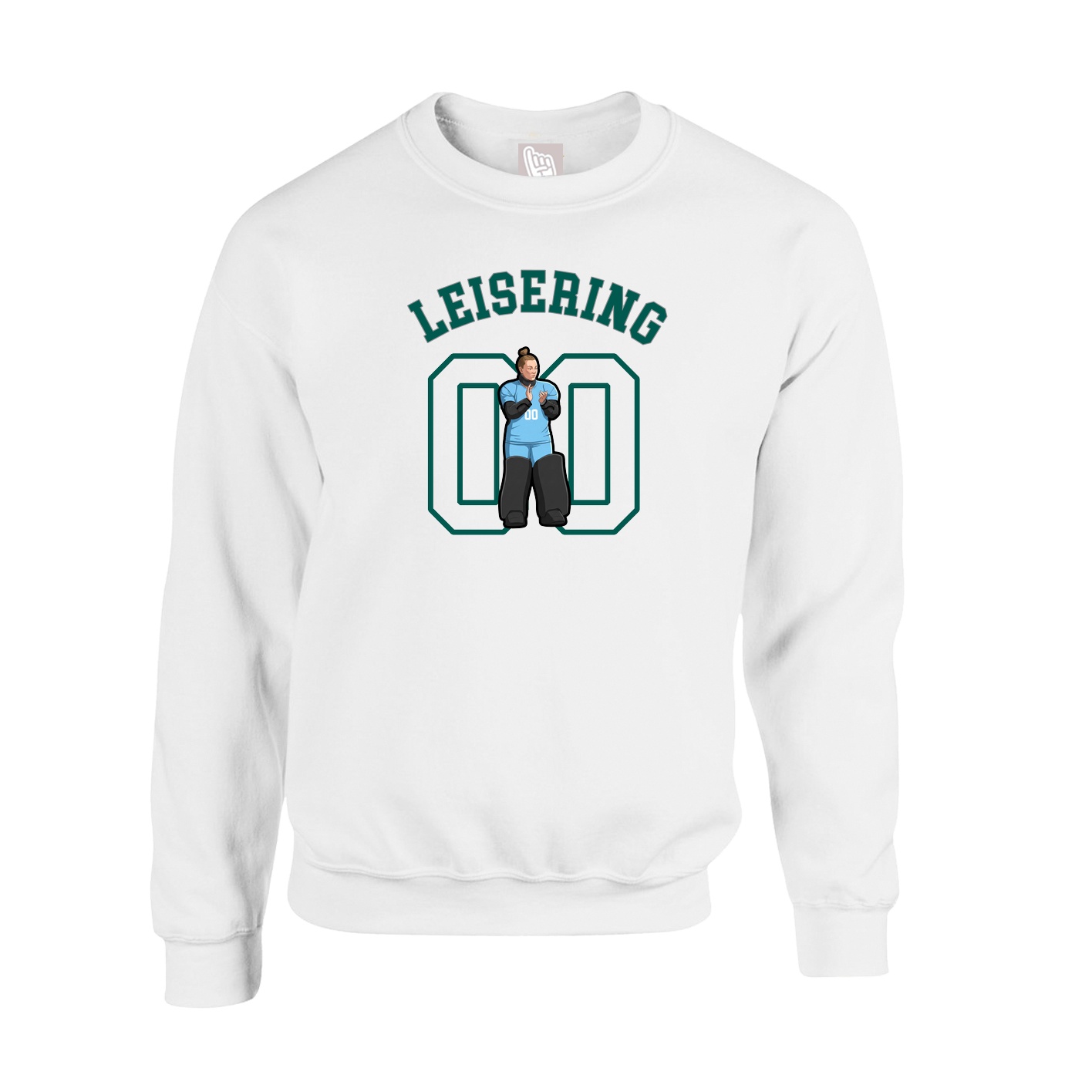 Fleece Crew — Shirsey Arch in White