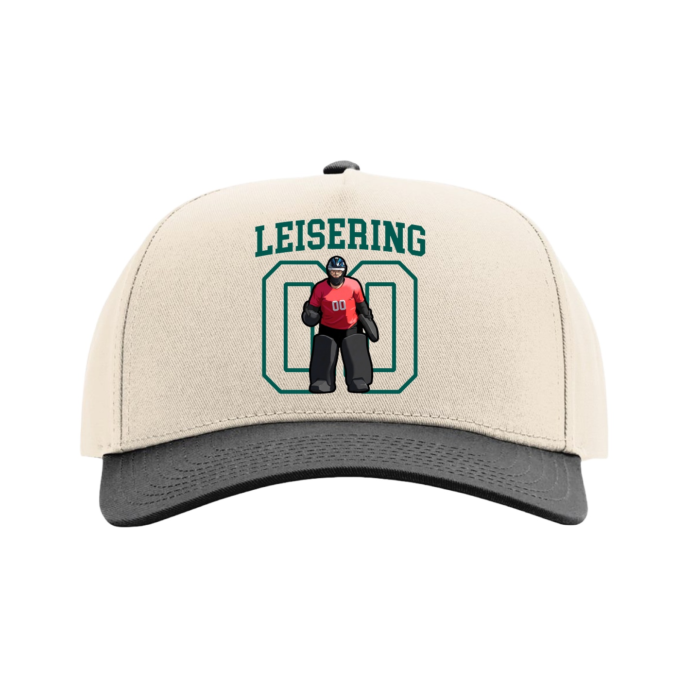 Full Fabric Five-Panel Champ Cap — Shirsey in Cream/Black