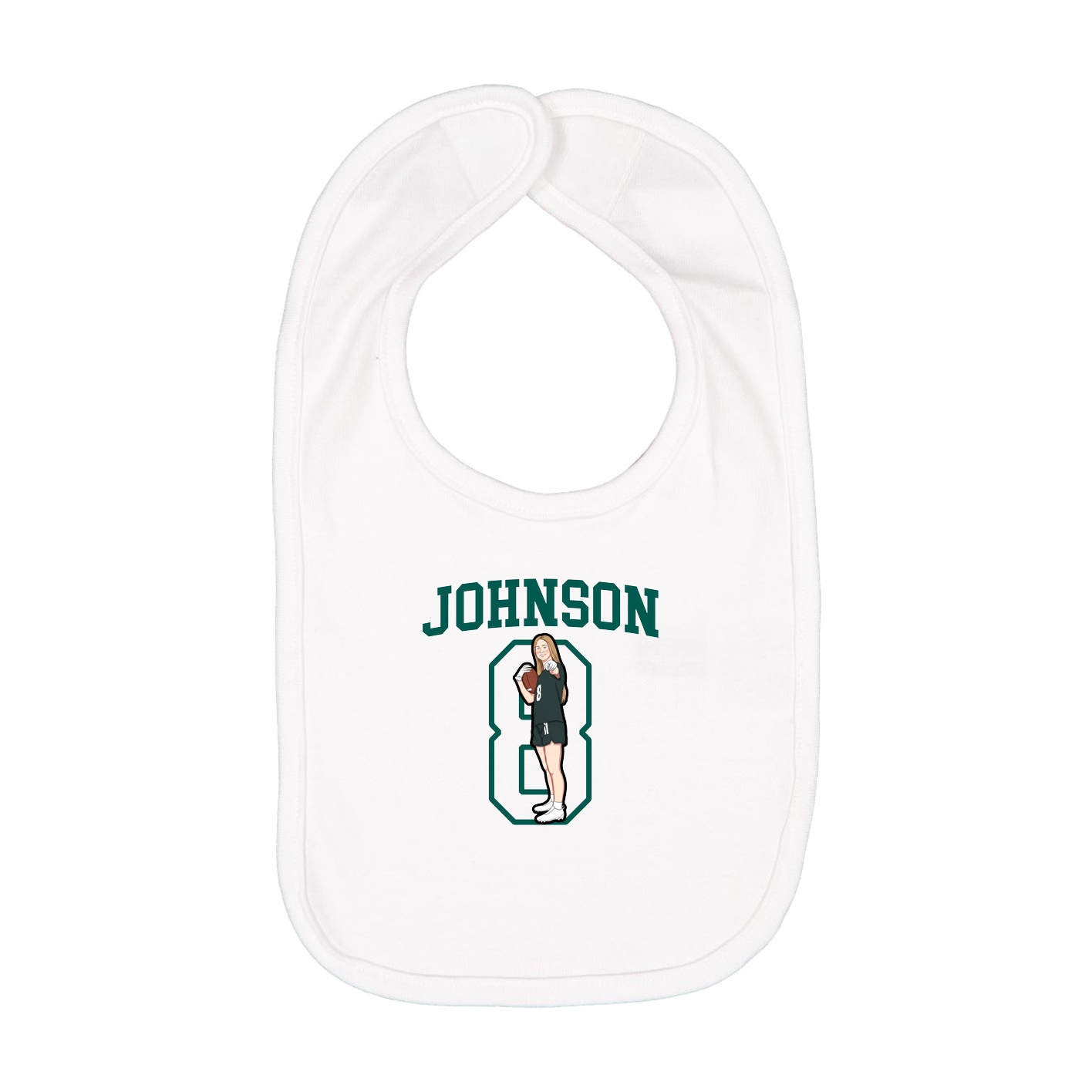 Infant Bib — Shirsey in White