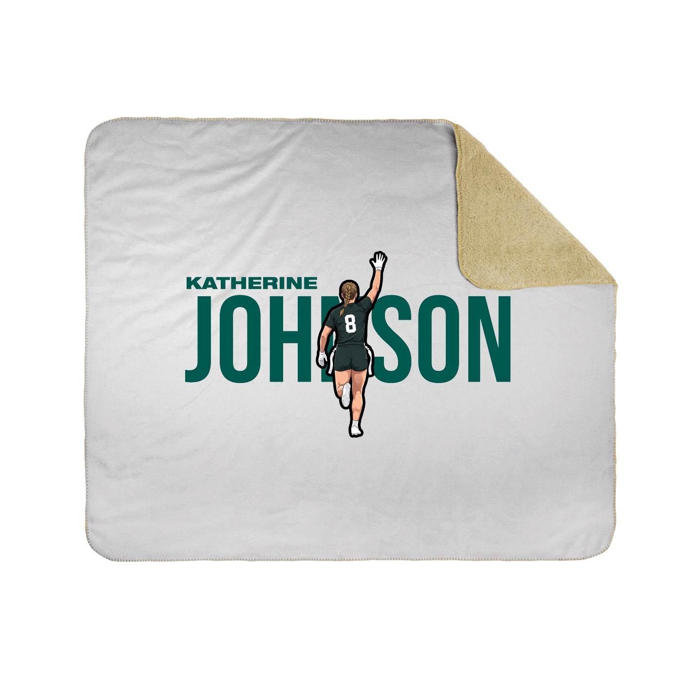 Throw Blanket — Player Name in White
