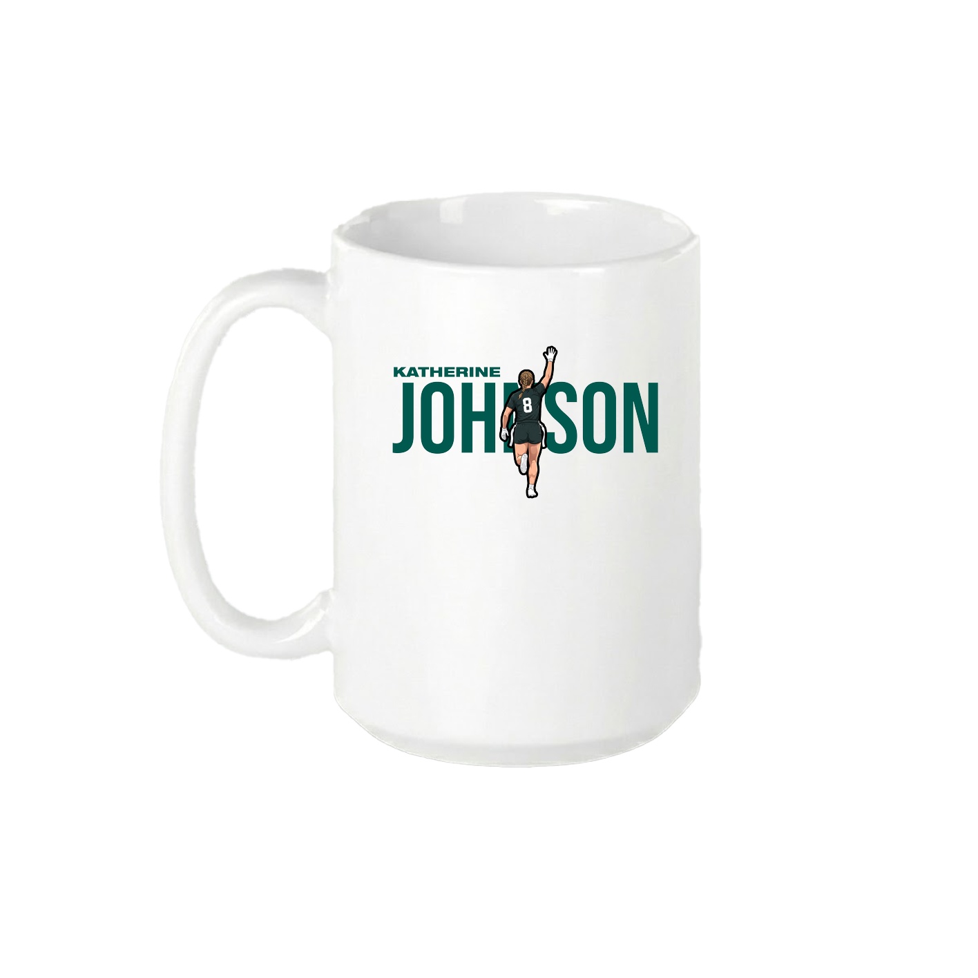15oz Coffee Mug — Player Name in White