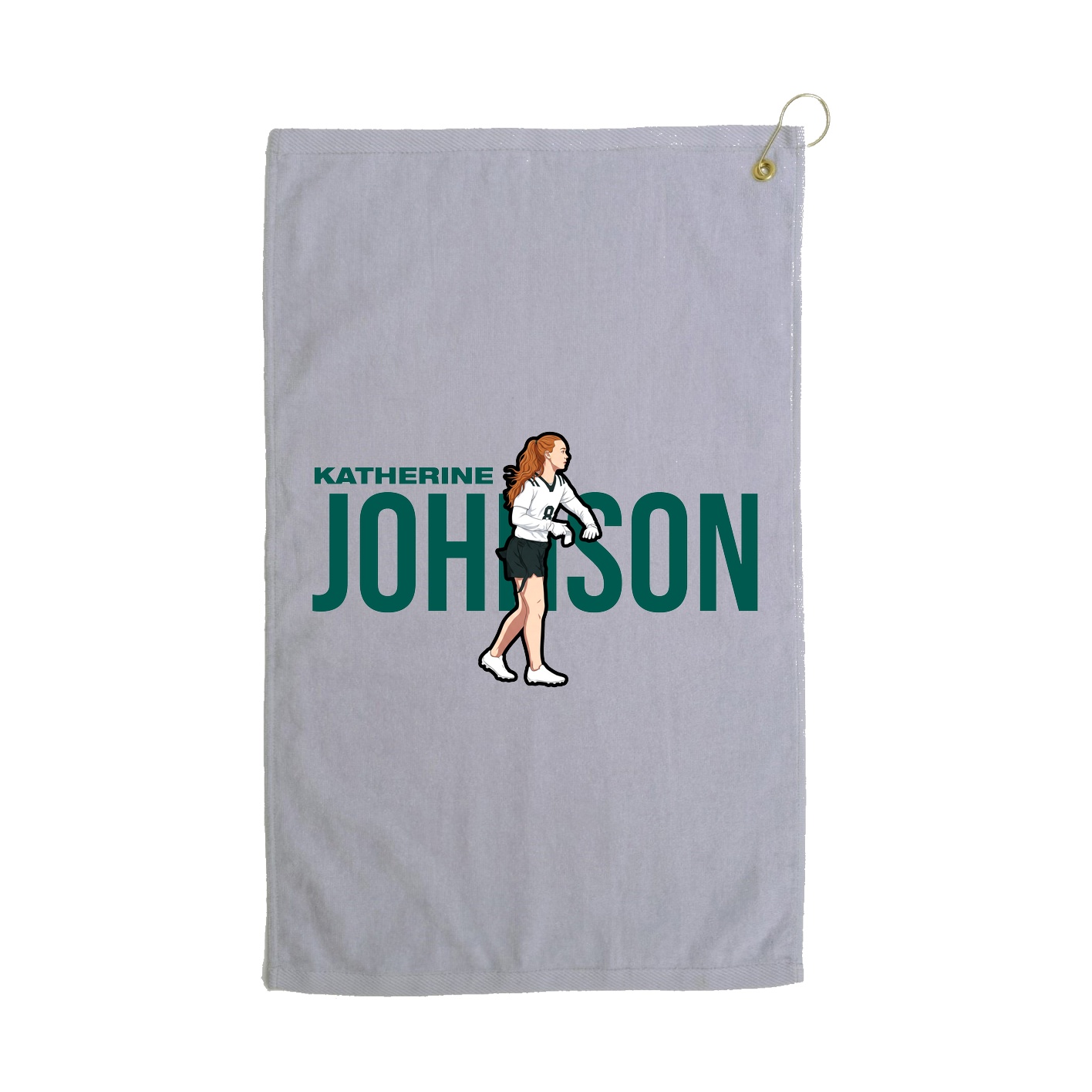 Golf Towel — Player Name in Grey
