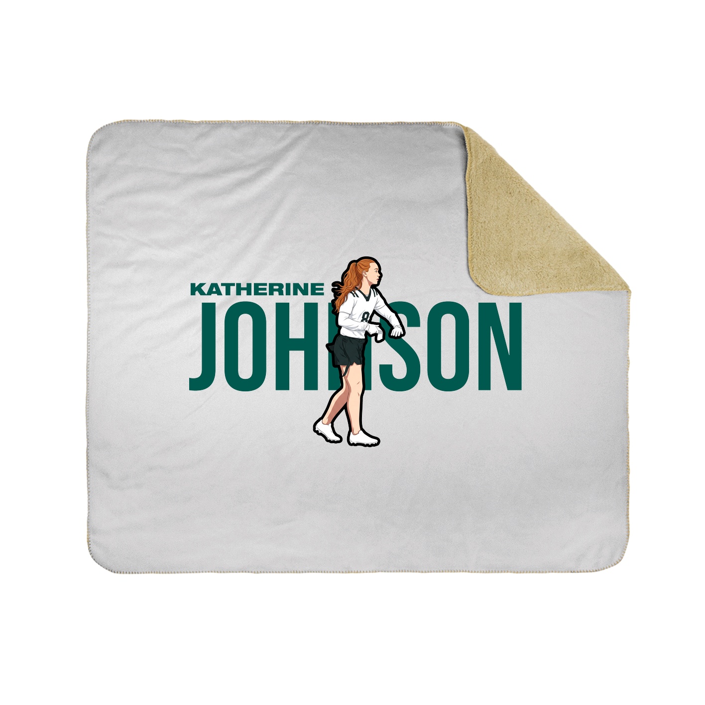 Throw Blanket — Player Name in White