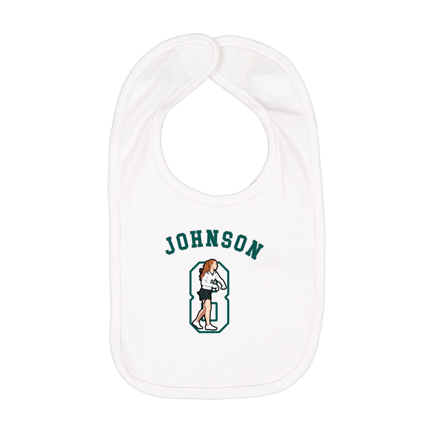 Infant Bib — Shirsey Arch in White