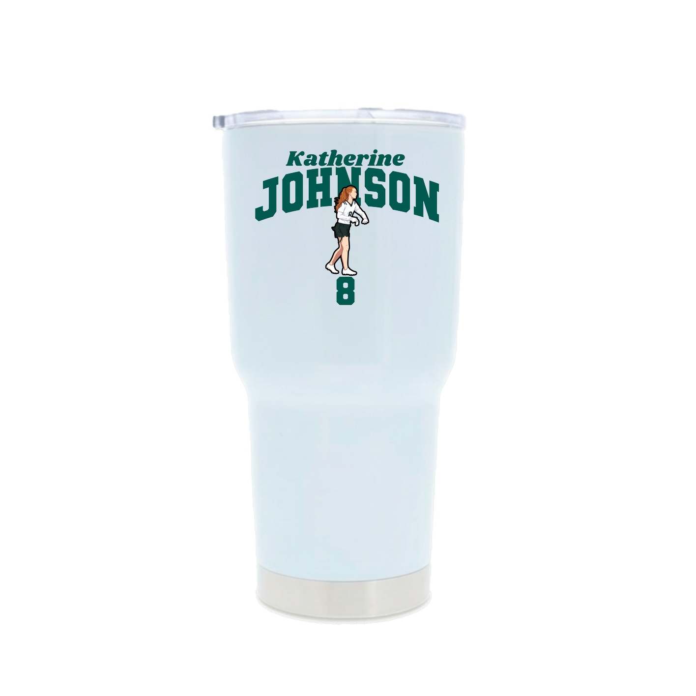 30oz Stainless Steel Tumbler — Signature Arch in White