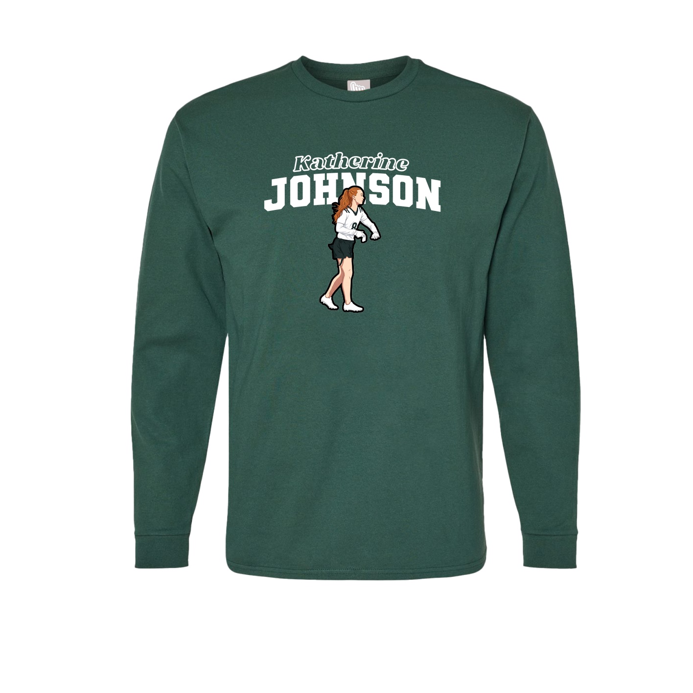 Long Sleeve Tee — Name Arch in Green