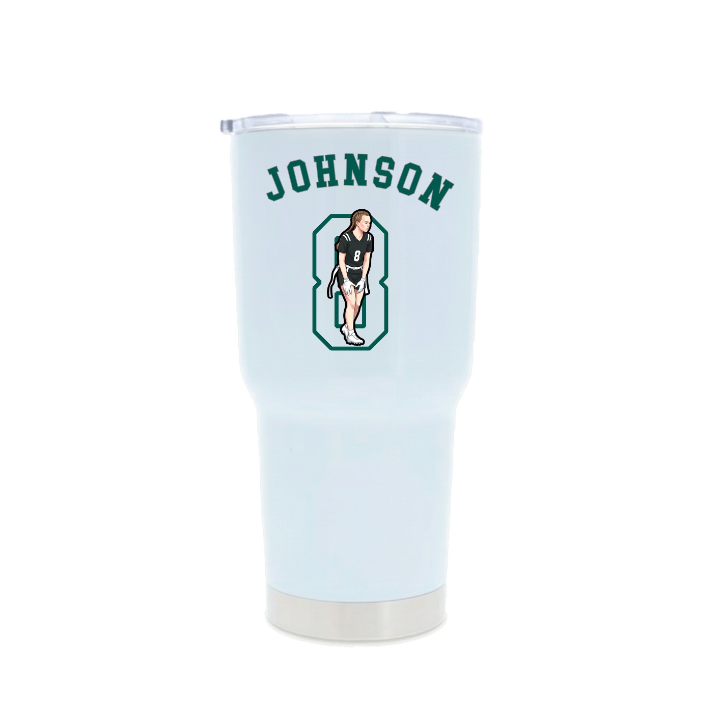 30oz Stainless Steel Tumbler — Shirsey Arch in White