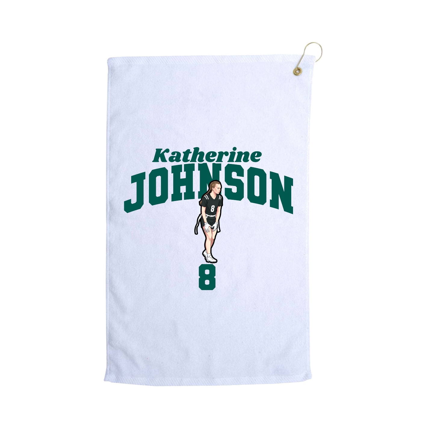 Golf Towel — Signature Arch in White