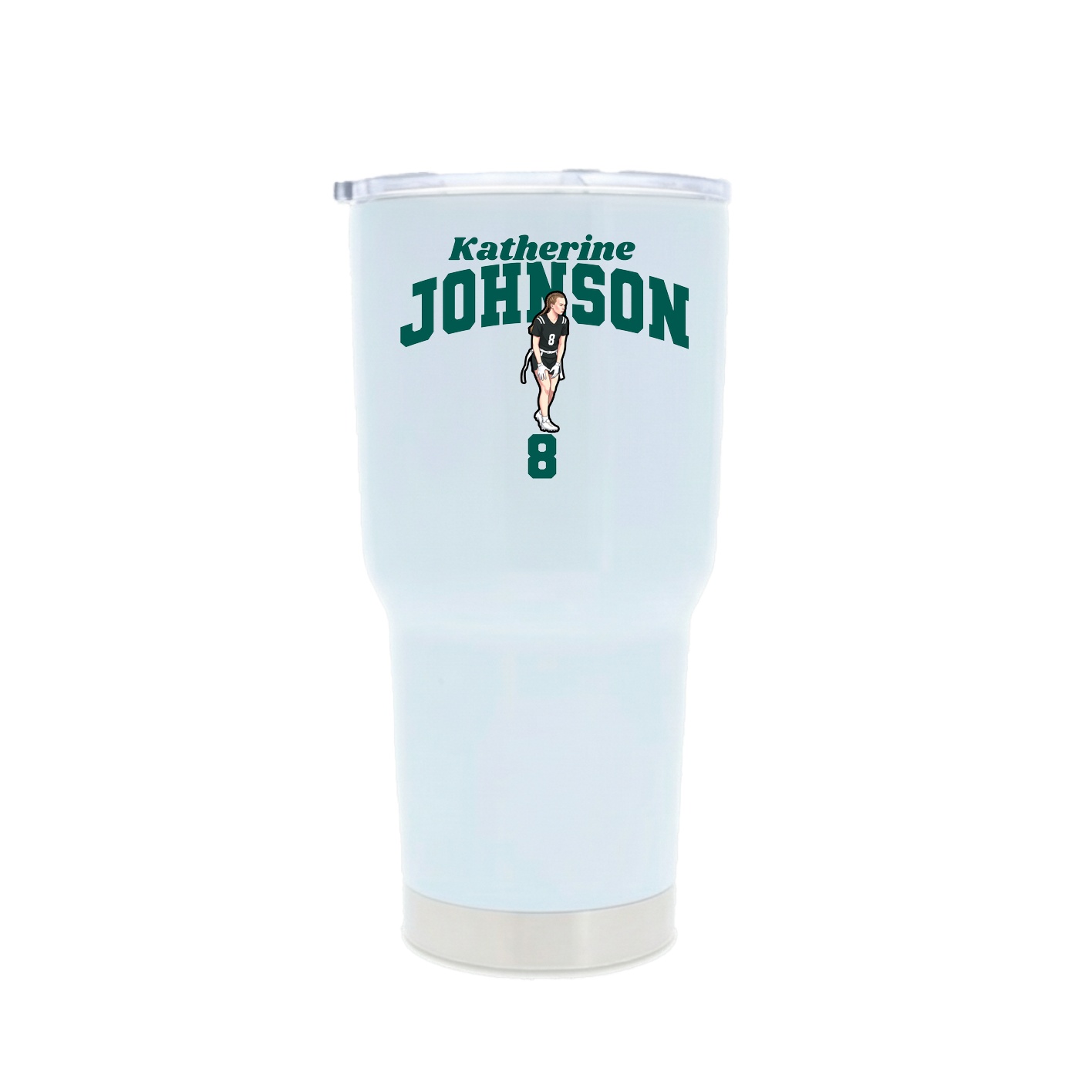 30oz Stainless Steel Tumbler — Signature Arch in White
