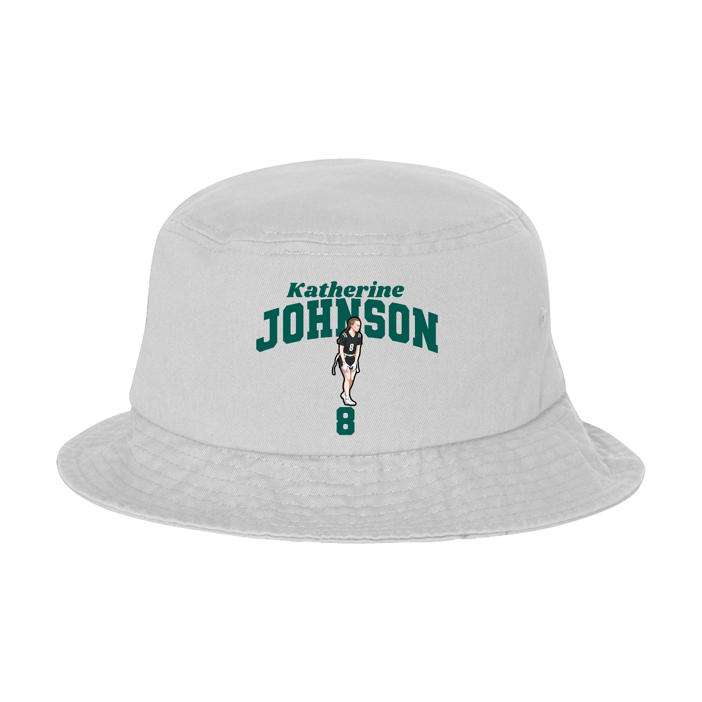 Bucket Cap — Signature Arch in White