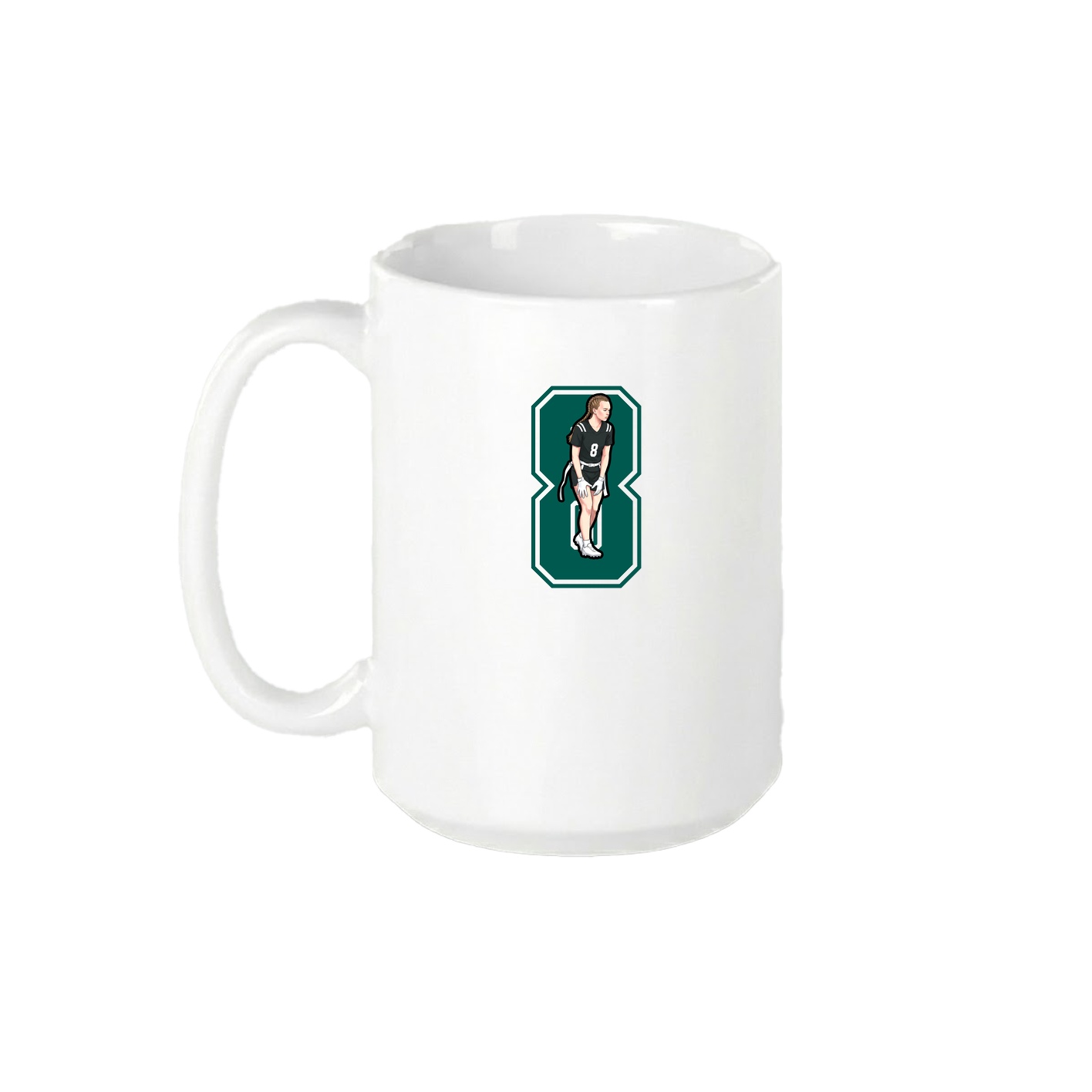 15oz Coffee Mug — Number in White