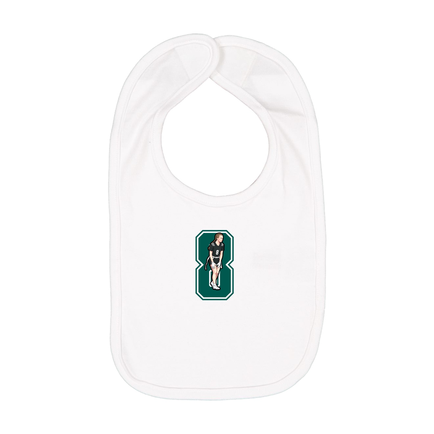 Infant Bib — Number in White